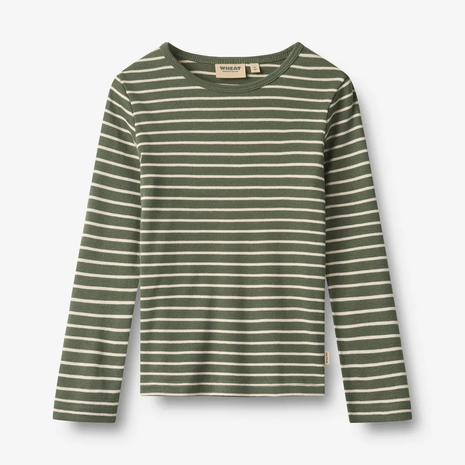 wheat-stig-langarmshirt-dunkelgr-n-gestreift-bio-baumwolle image 1