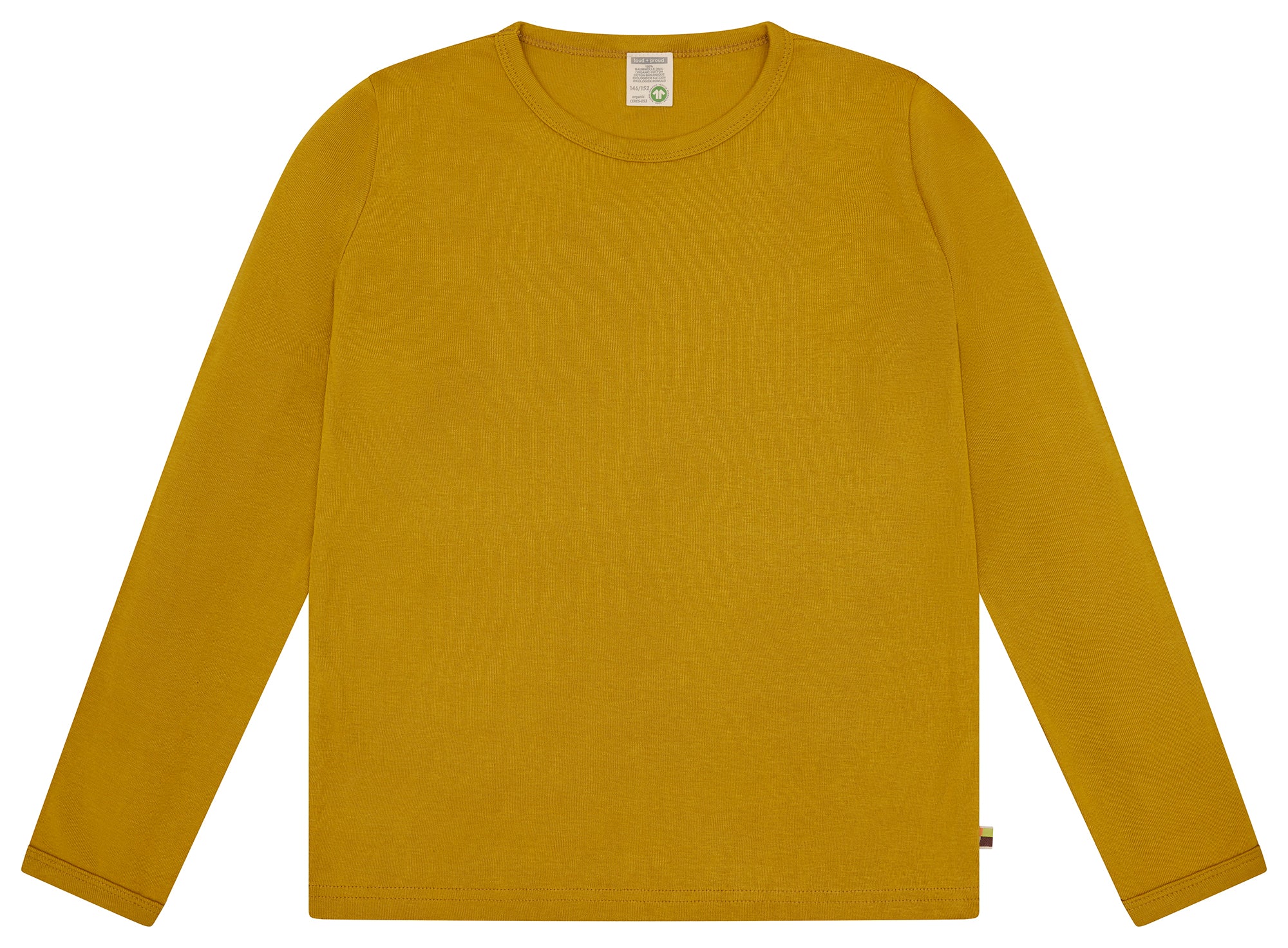 loud-proud-classics-shirt-langarm-langarmshirt-curry-134-140-bio image 1