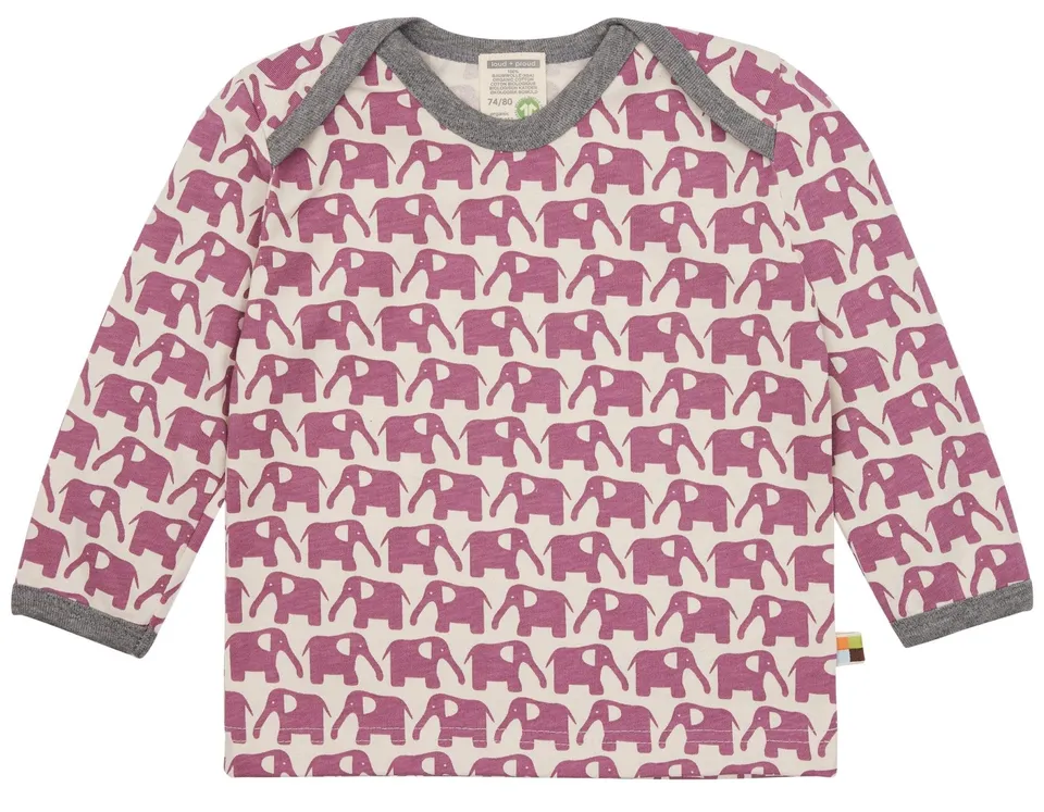 loud-proud-classics-shirt-langarm-elefanten-grape-62-68-bio image 1