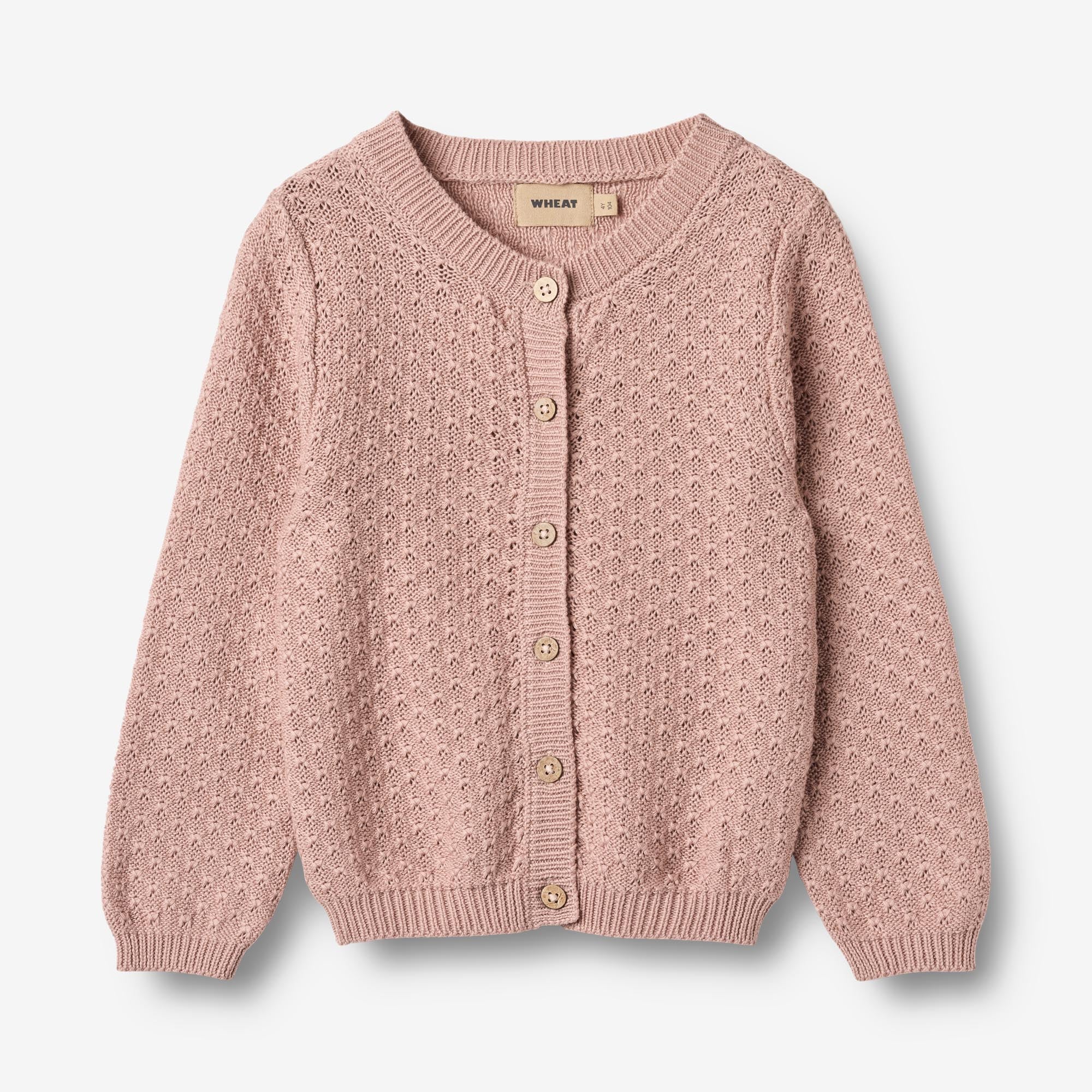 wheat-magnella-strickjacke-rose-powder-bio-baumwolle image 1