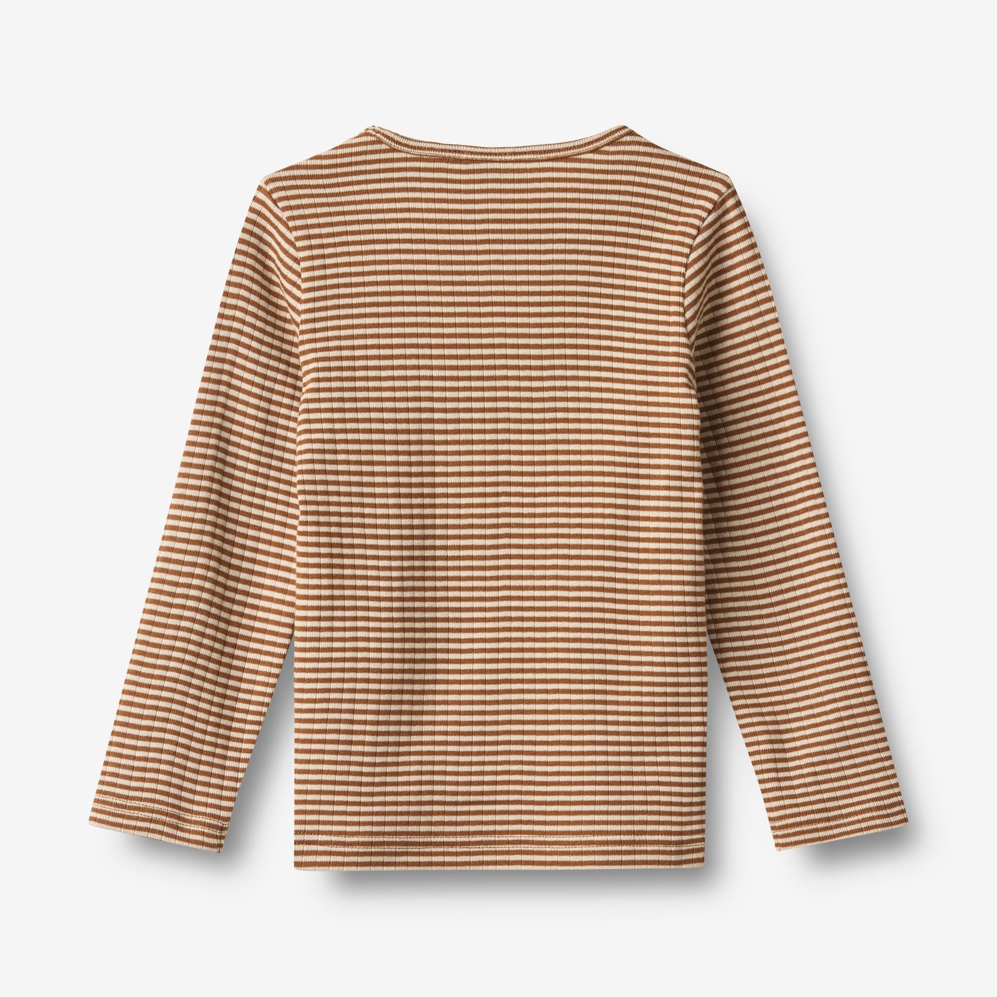wheat-stig-langarmshirt-warm-hazel-stripe-bio-baumwolle image 2