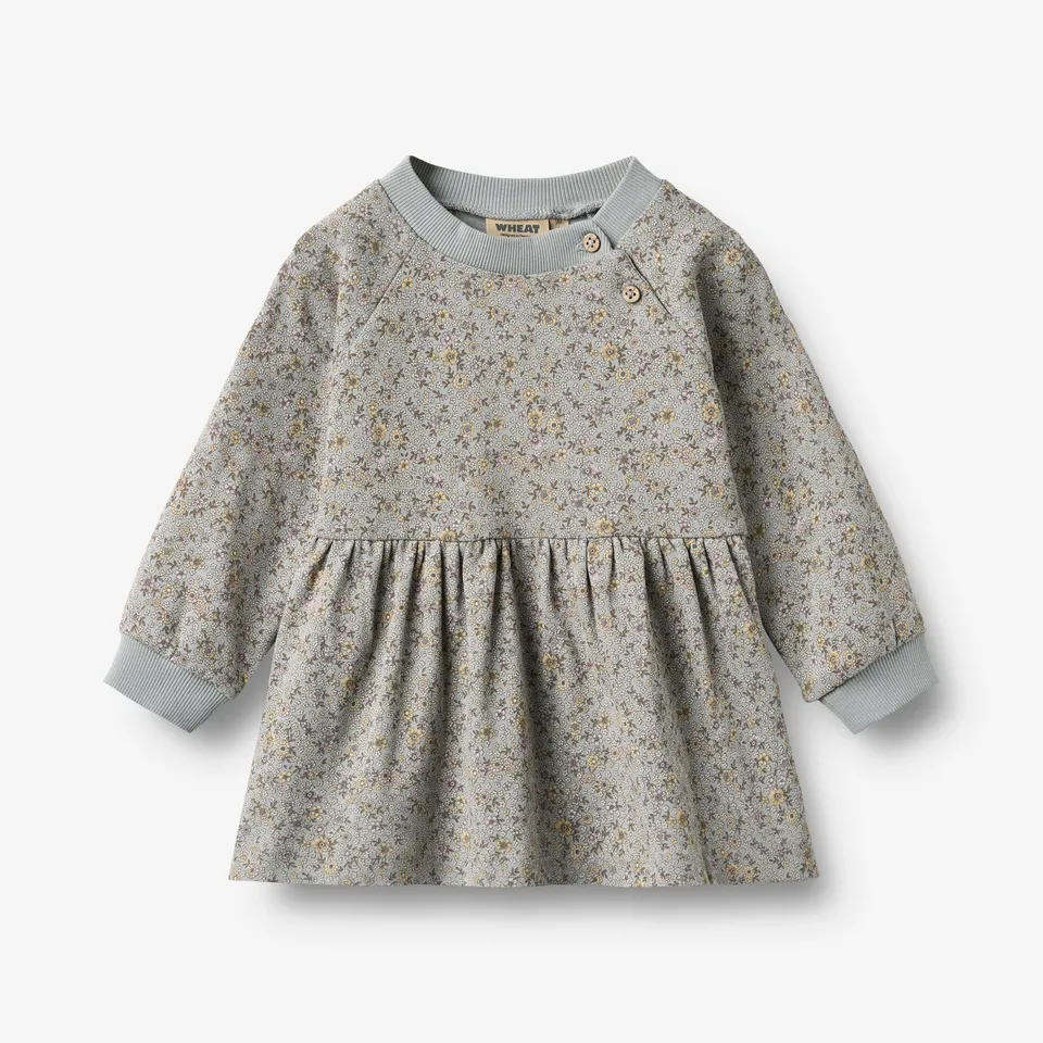 wheat-dorthea-kleid-baby-slightly-blue-flowers-bio image 1
