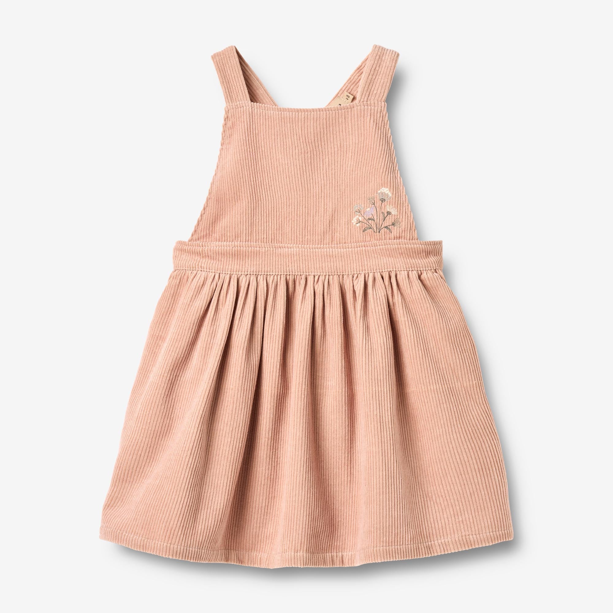wheat-agnes-latzkleid-rose-powder-bio-baumwolle-cord image 1