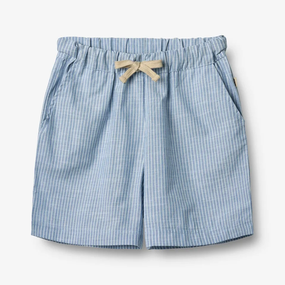 wheat-clothing-shorts-cuba-kinder-shorts-blue-stripe-bio-baumwolle image 1