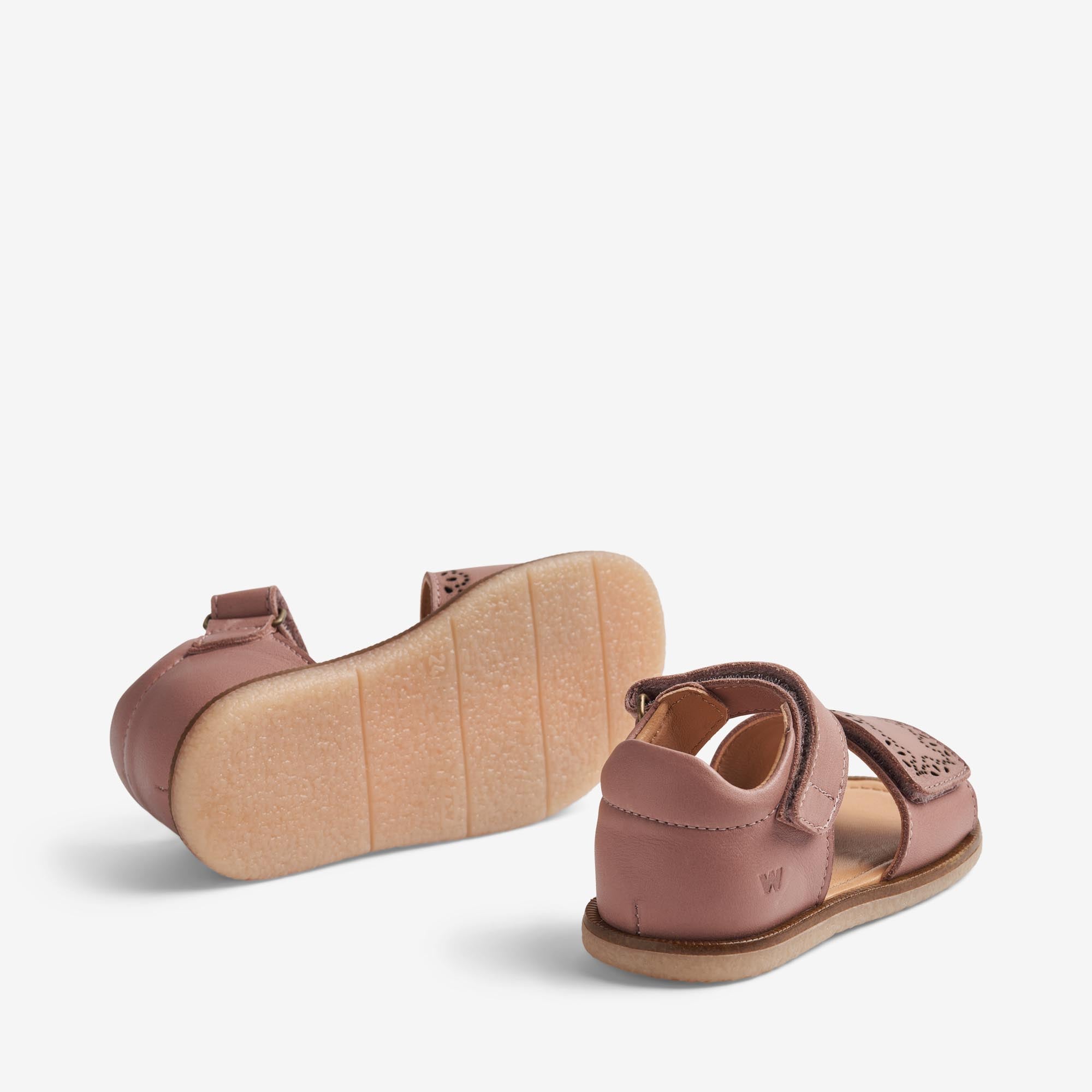 wheat-molli-sandale-old-rose-leder-klettverschluss image 2