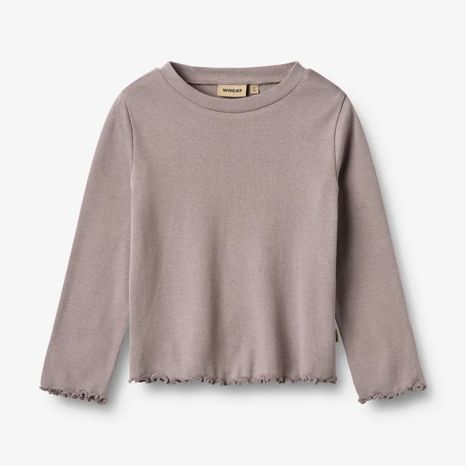 wheat-else-langarmshirt-dusty-purple-kinder-shirt-modal image 1