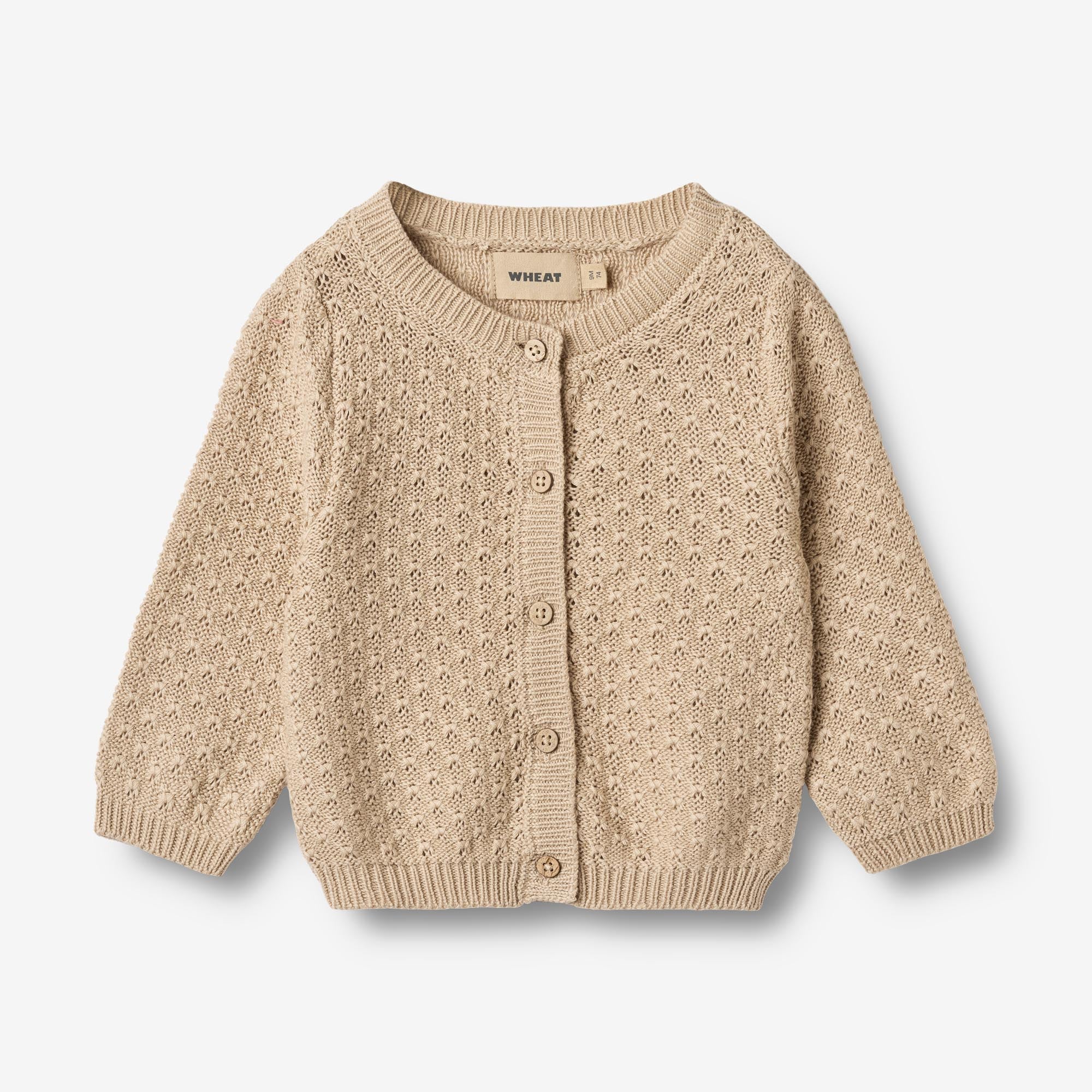 wheat-magnella-strickjacke-warm-sand-bio-baumwolle image 1