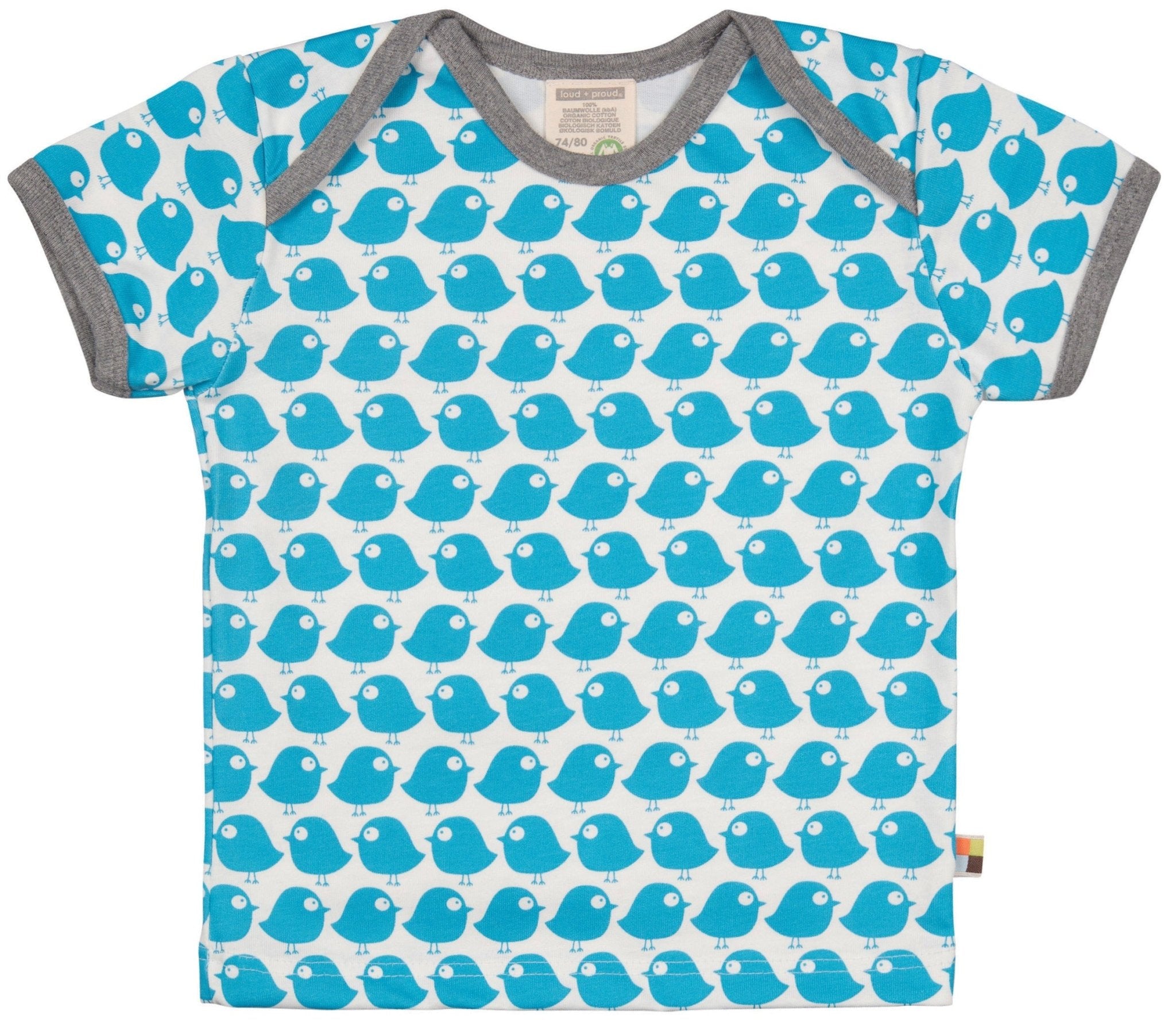 loud-proud-classics-t-shirt-kinder-shirt-petrol-86-92 image 1