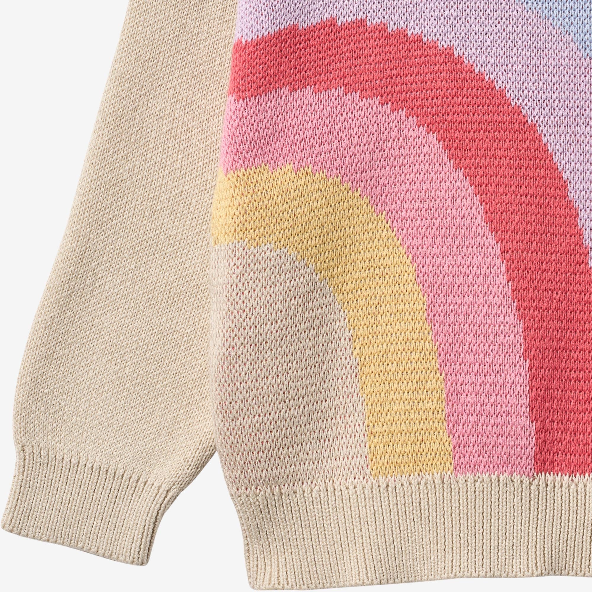wheat-clothing-jacquard-pullover-solveig-kinder-pullover-rainbow-bio image 5
