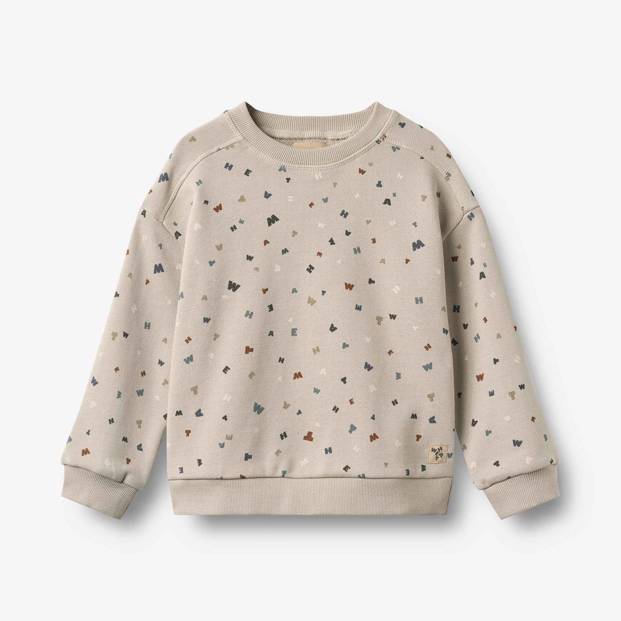 wheat-sweatshirt-sandro-grey-moon-letters-bio-baumwolle image 1