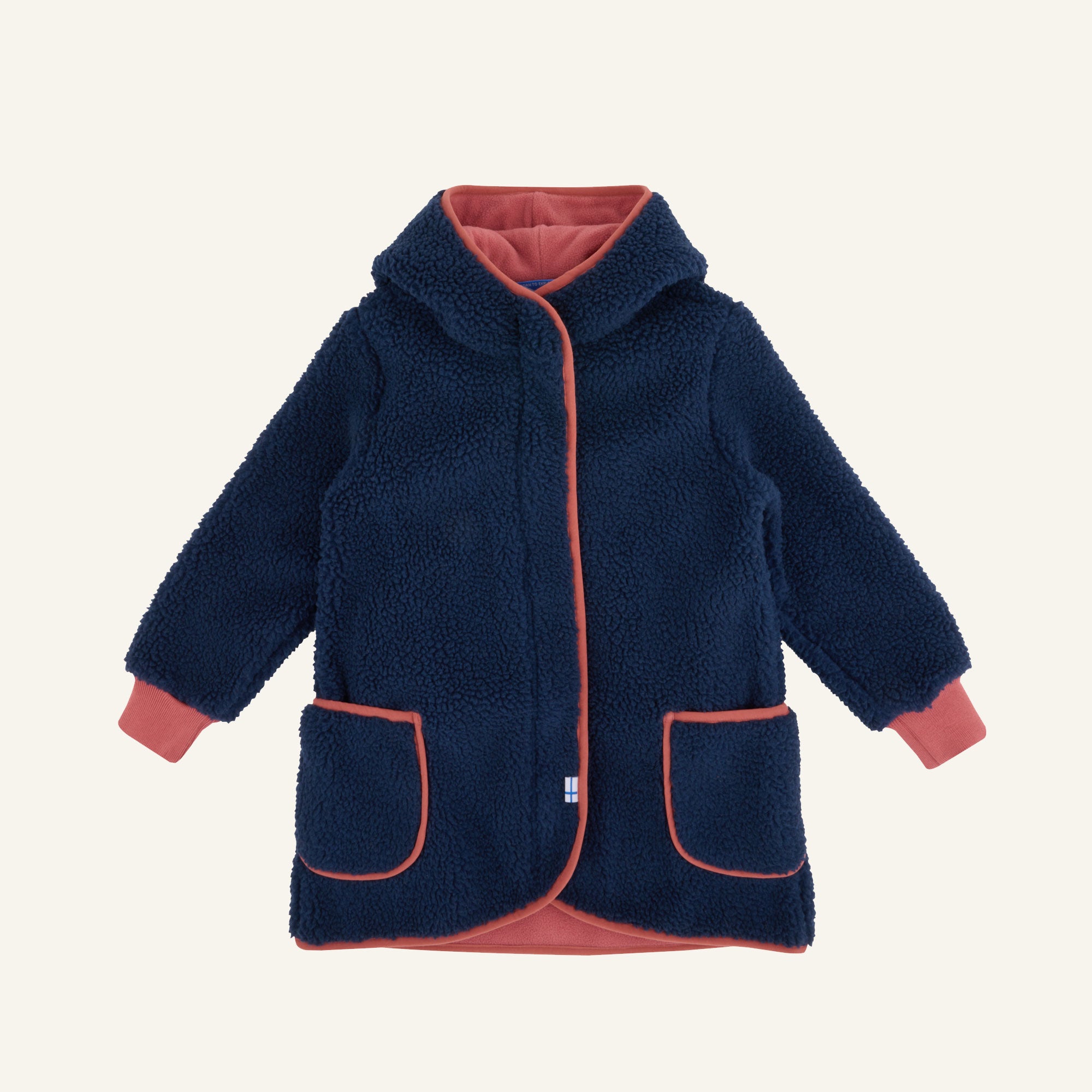 finkid-husky-likka-nalle-teddymantel-navy-cedar-zip-in image 1