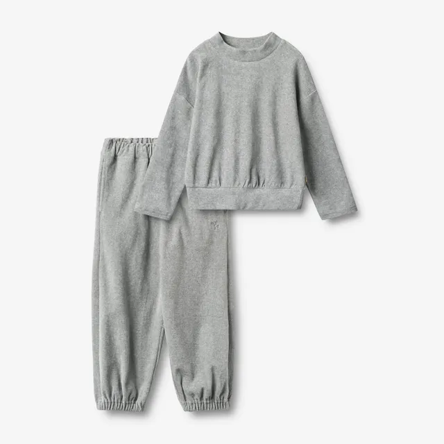 wheat-barbro-sweatset-melange-grey-bio-baumwolle image 1