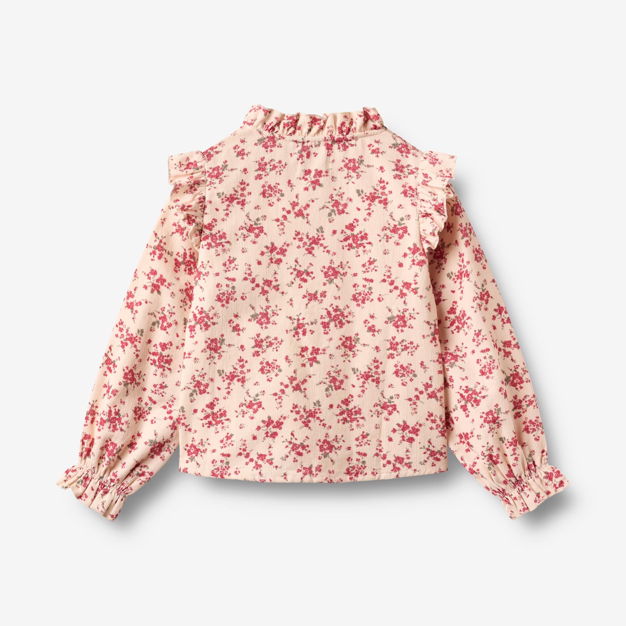 wheat-noreen-kinderbluse-almond-peach-flowers-cord-bio image 2