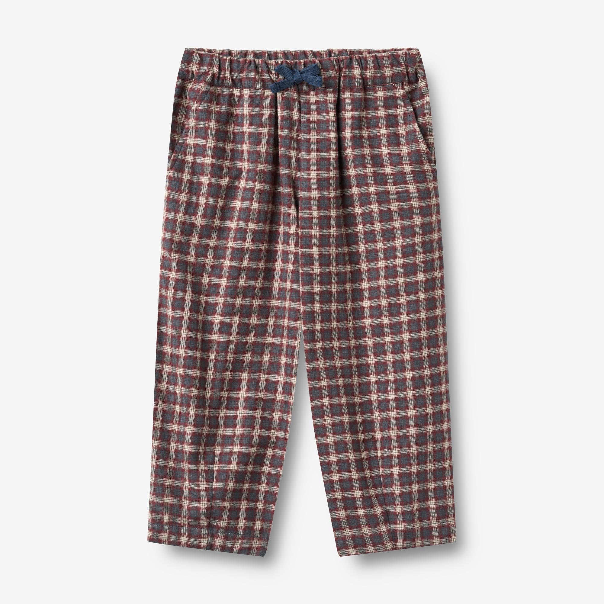 wheat-sasha-dart-hose-blue-holiday-check-flanell image 1