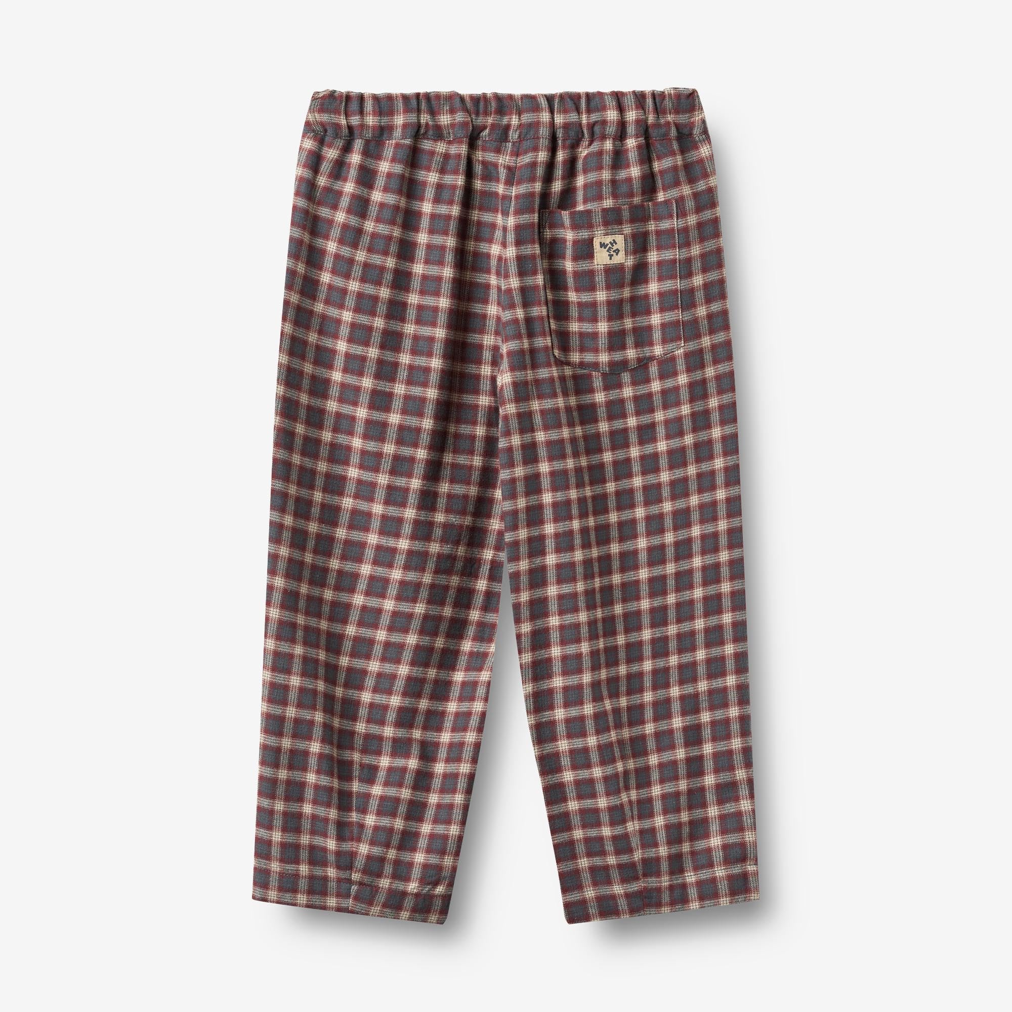 wheat-sasha-dart-hose-blue-holiday-check-flanell image 2