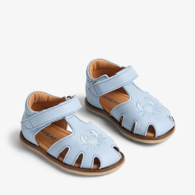 wheat-lowe-sandale-faded-denim-leder-klett-kleinkind image 1