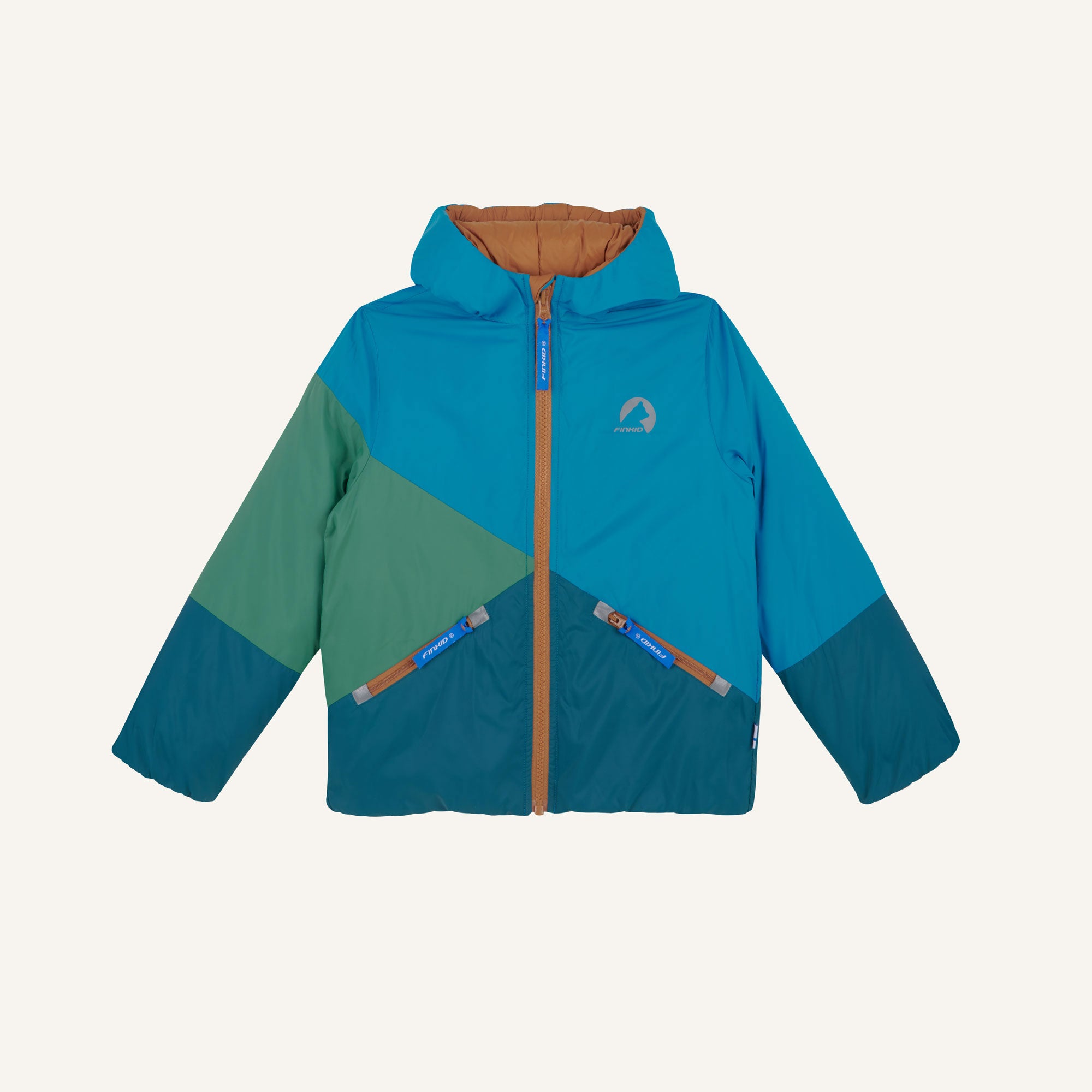 finkid-husky-sirkus-zip-in-jacke-smoke-blue-navy-110-120 image 1