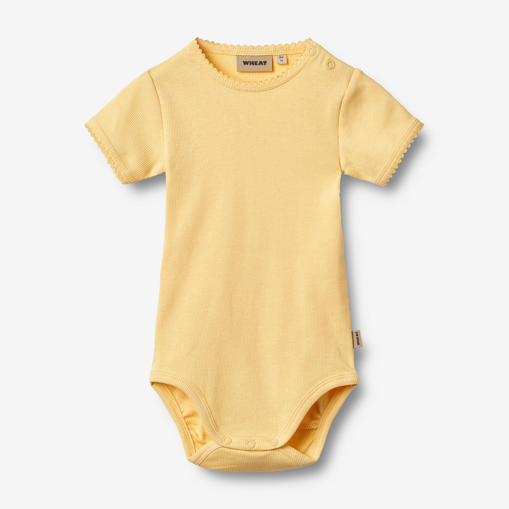 wheat-elisa-rip-body-kurzarm-golden-yellow-bio-baumwolle image 1