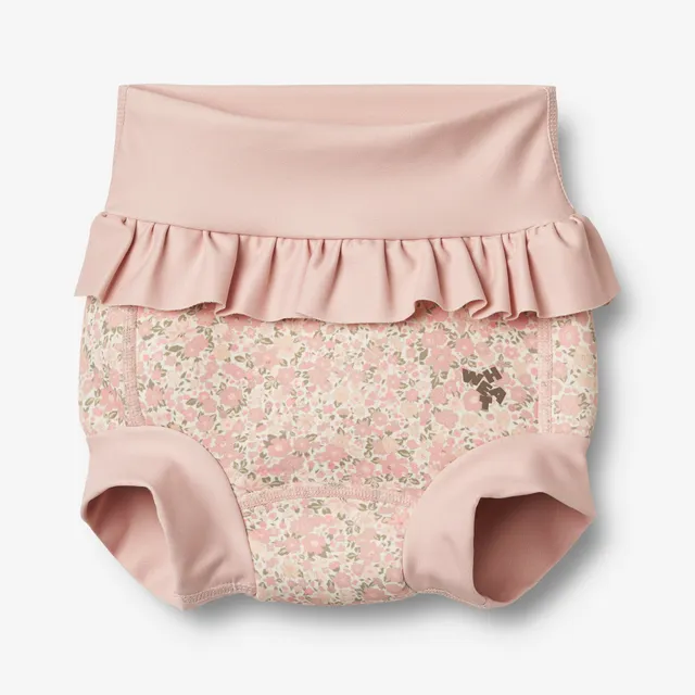 wheat-rita-neopren-swim-pants-ivory-flower-meadow-baby-uv image 1