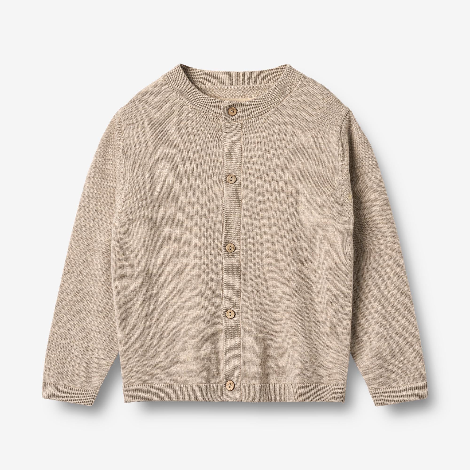 wheat-nico-strickjacke-warm-sand-merinowolle image 1
