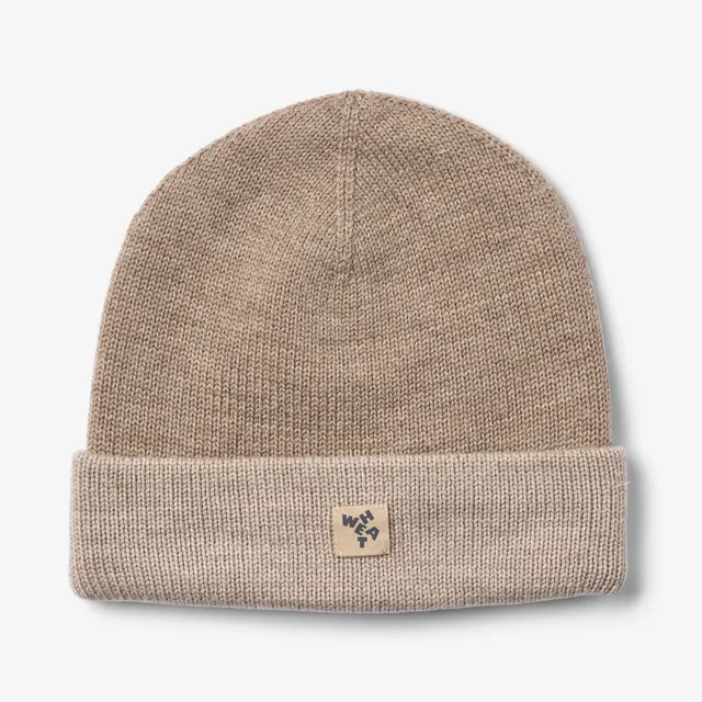 wheat-beanie-omalas-kinderm-tze-grey-camel-melange-merinowolle image 1