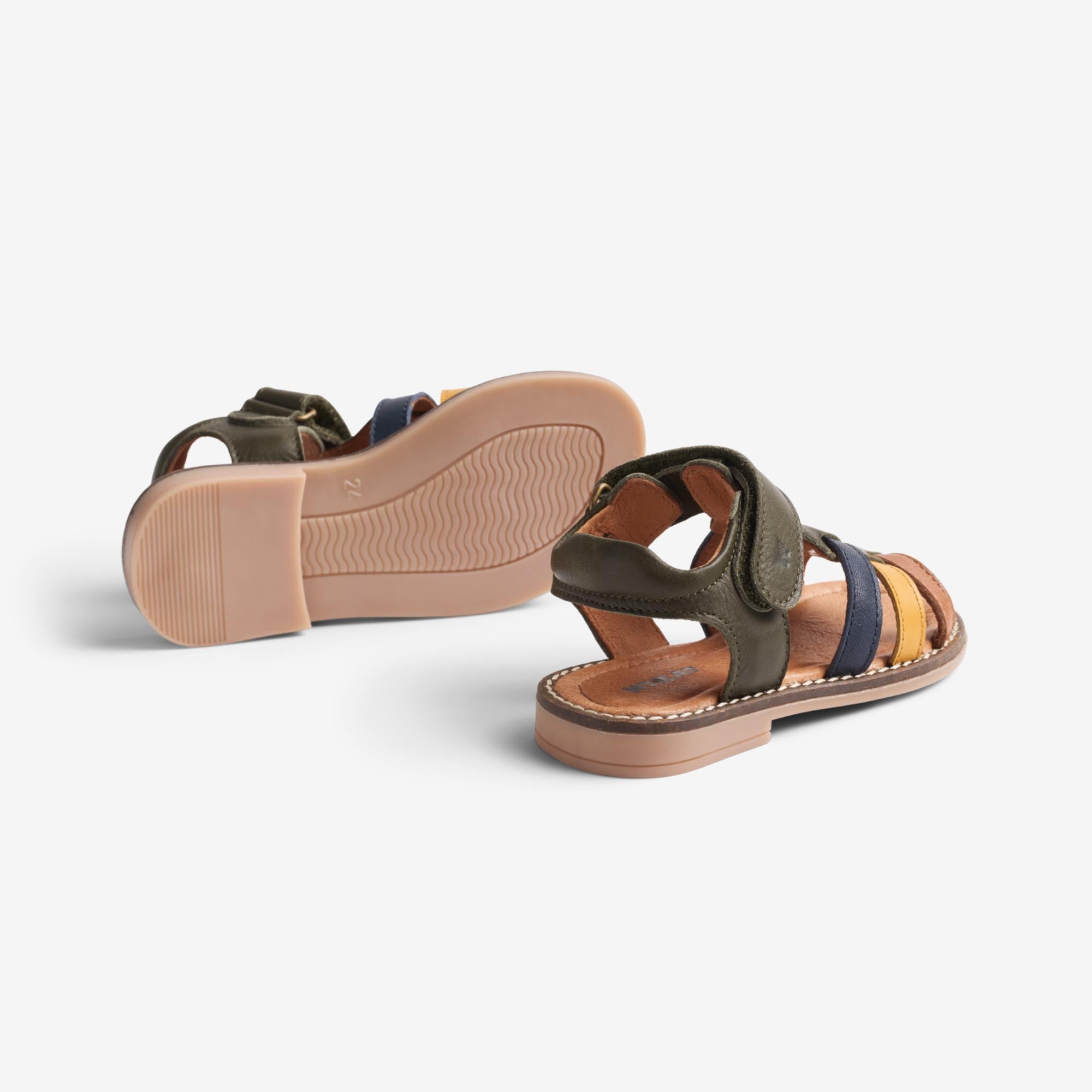 wheat-stela-sandalen-gr-n-leder-mit-klettverschluss image 2
