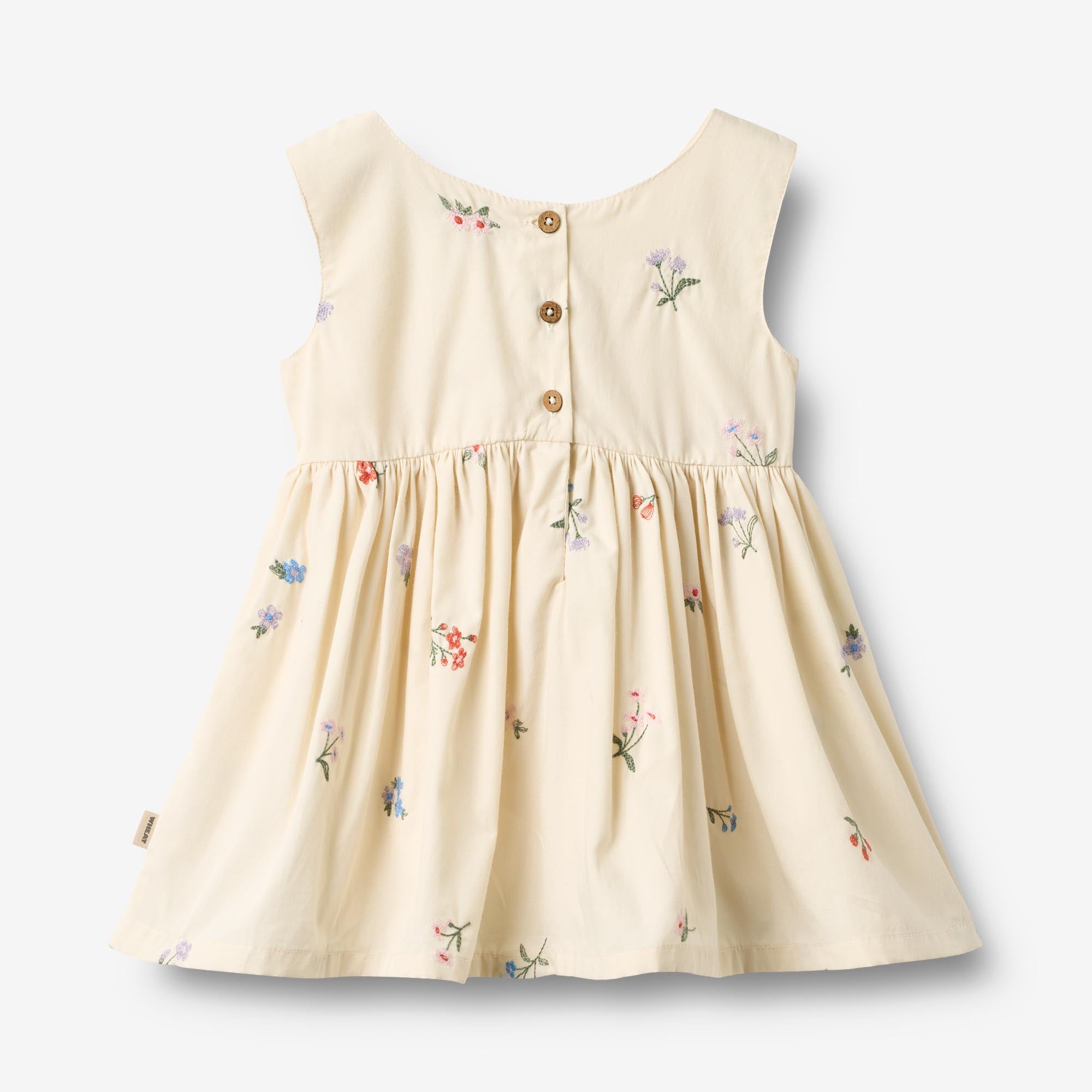 wheat-sienna-babykleid-ivory-embroidery-flowers-bio image 2