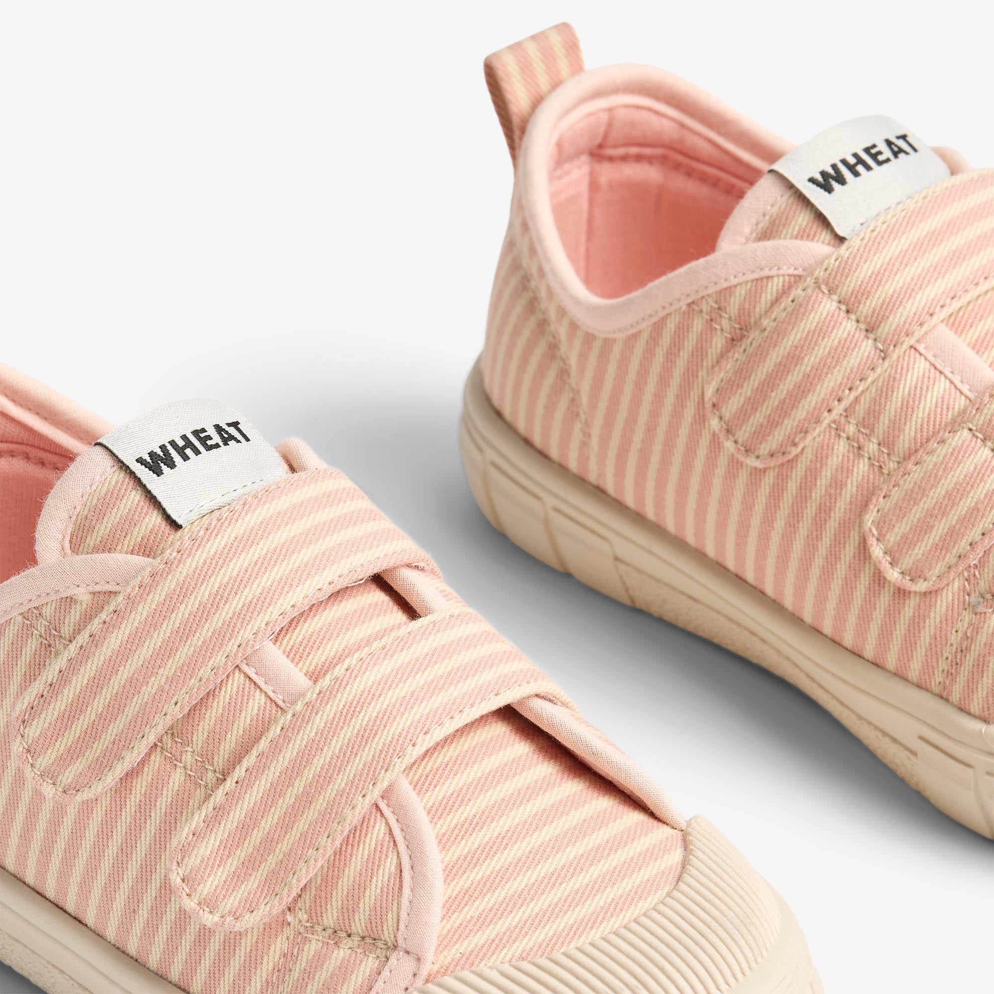 wheat-bobbie-sneaker-rose-stripe-bio-baumwolle-klett image 4