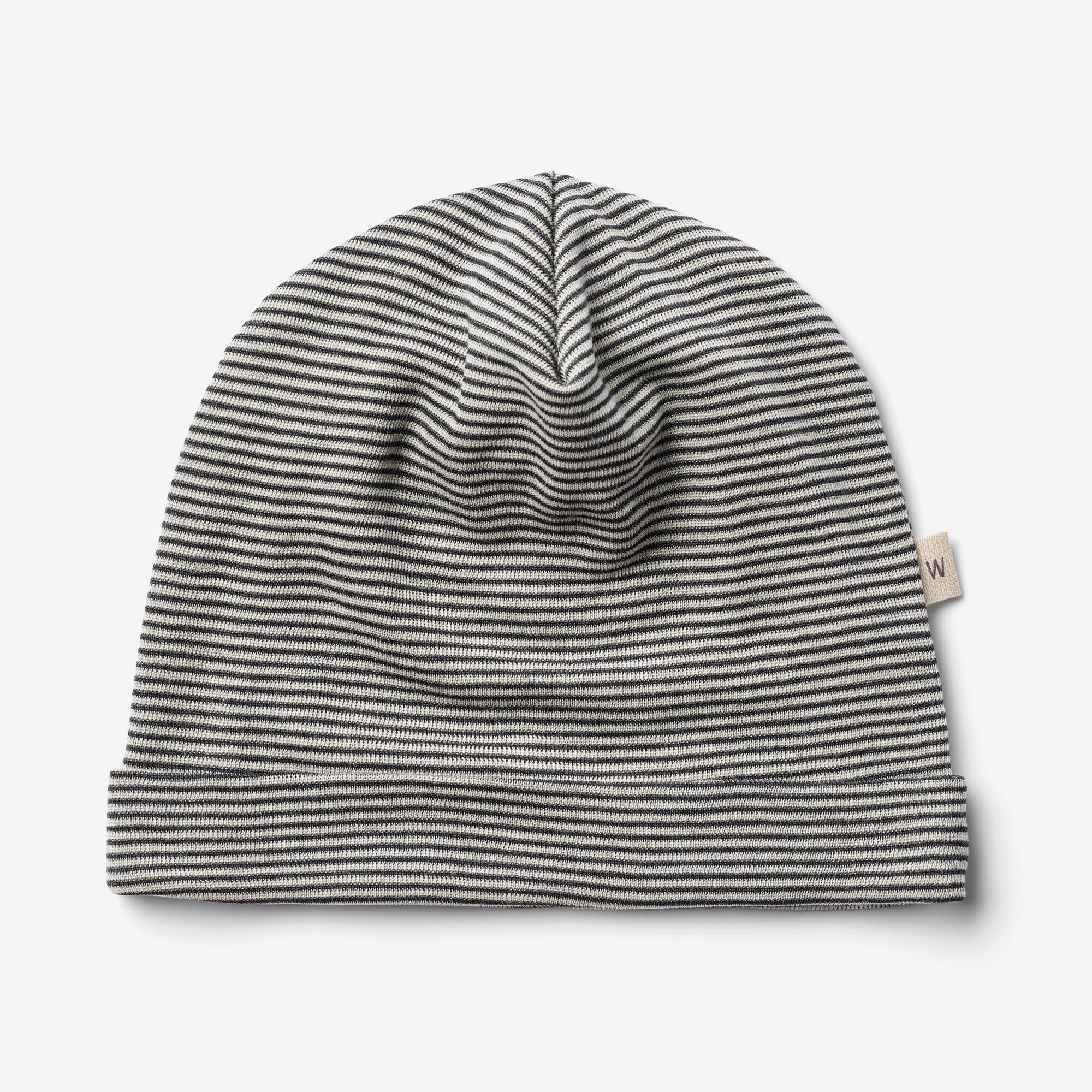 wheat-emo-2-wool-hat-navy-stripe-merinowolle-2er-set image 2