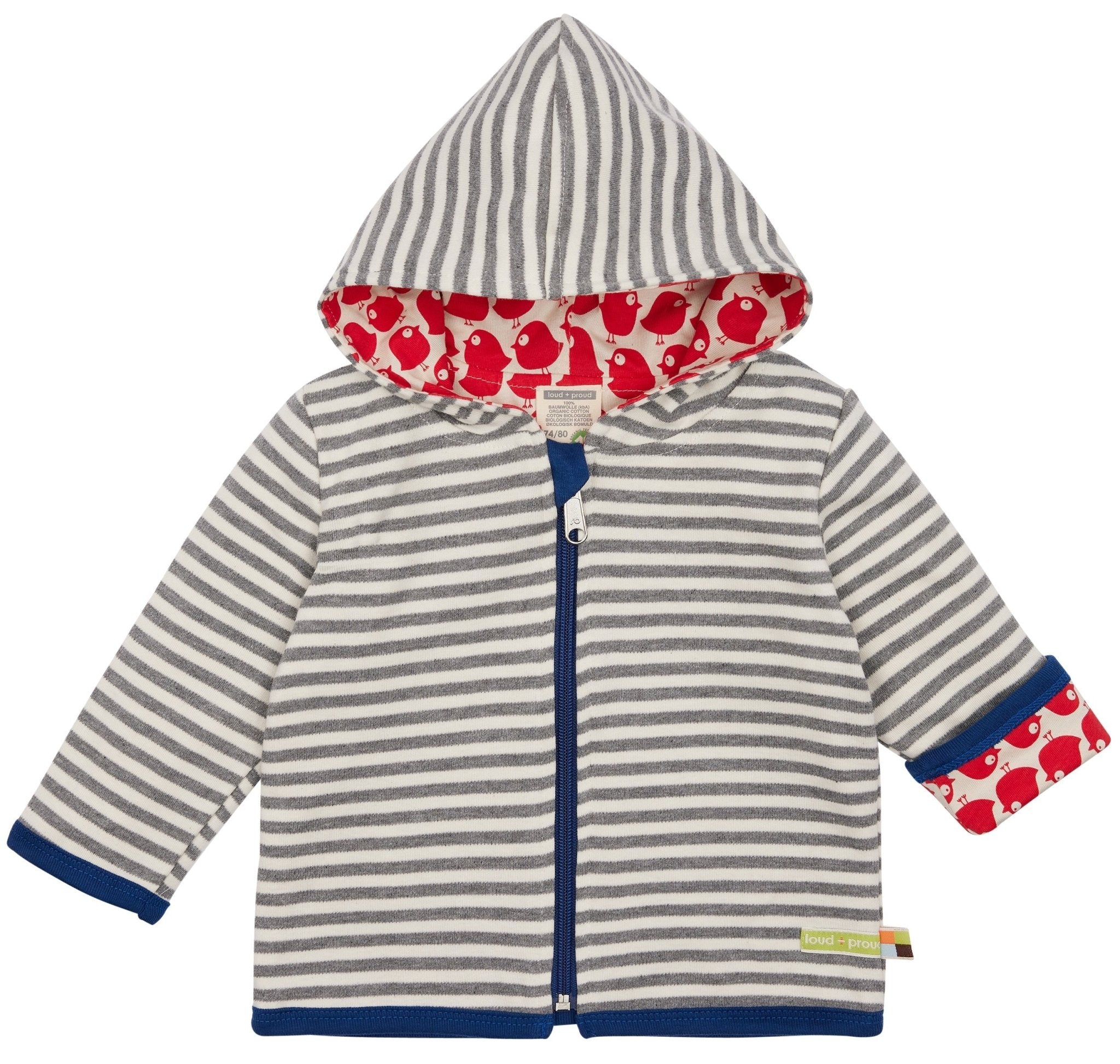 loud-proud-classics-wendejacke-kapuze-grey-74-80 image 1