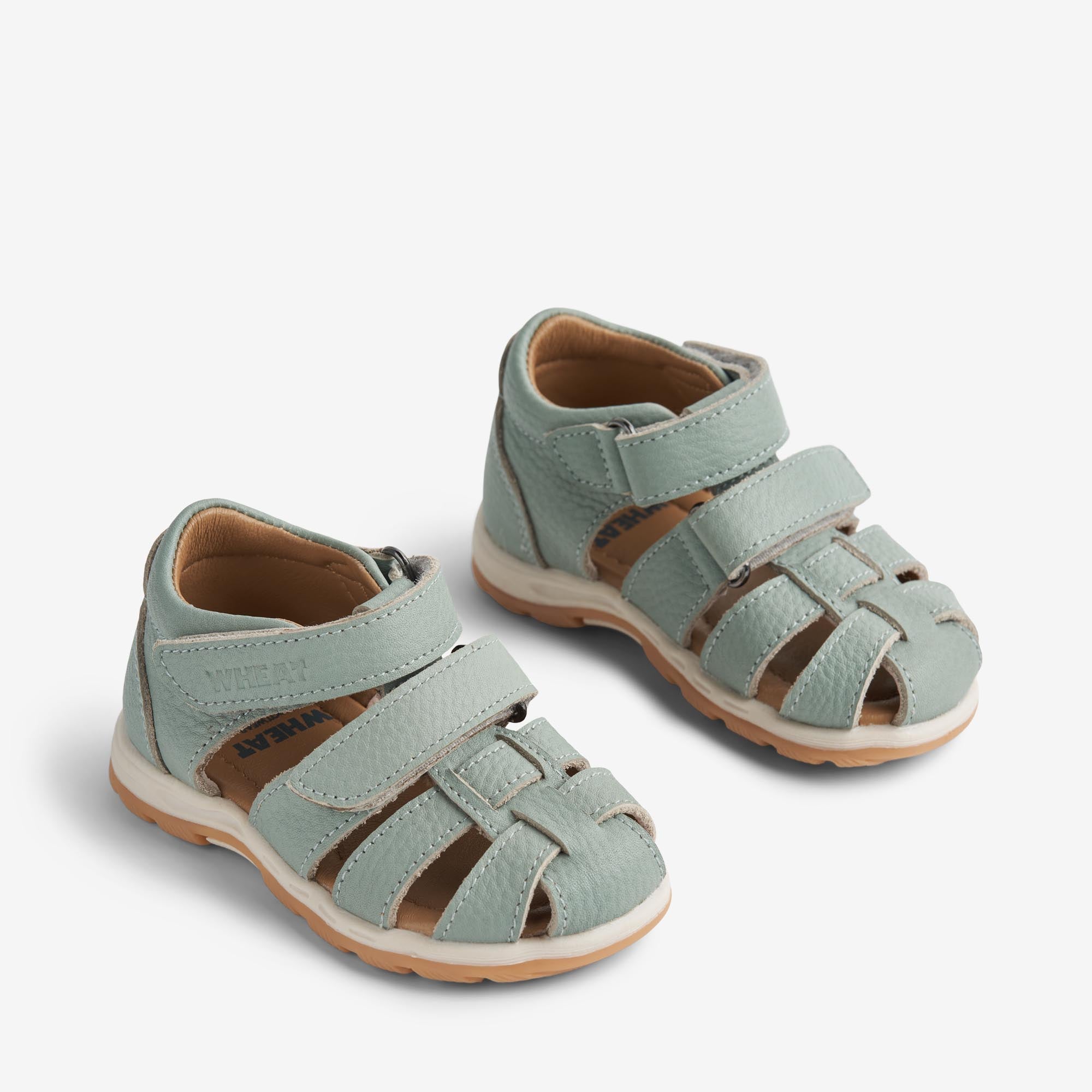 wheat-frei-s-sandale-aquaverde-leder-klett-lauflernschuh image 1