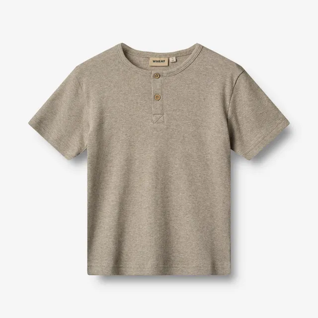 wheat-lumi-t-shirt-gravel-melange-bio-baumwolle-kurzarm image 1