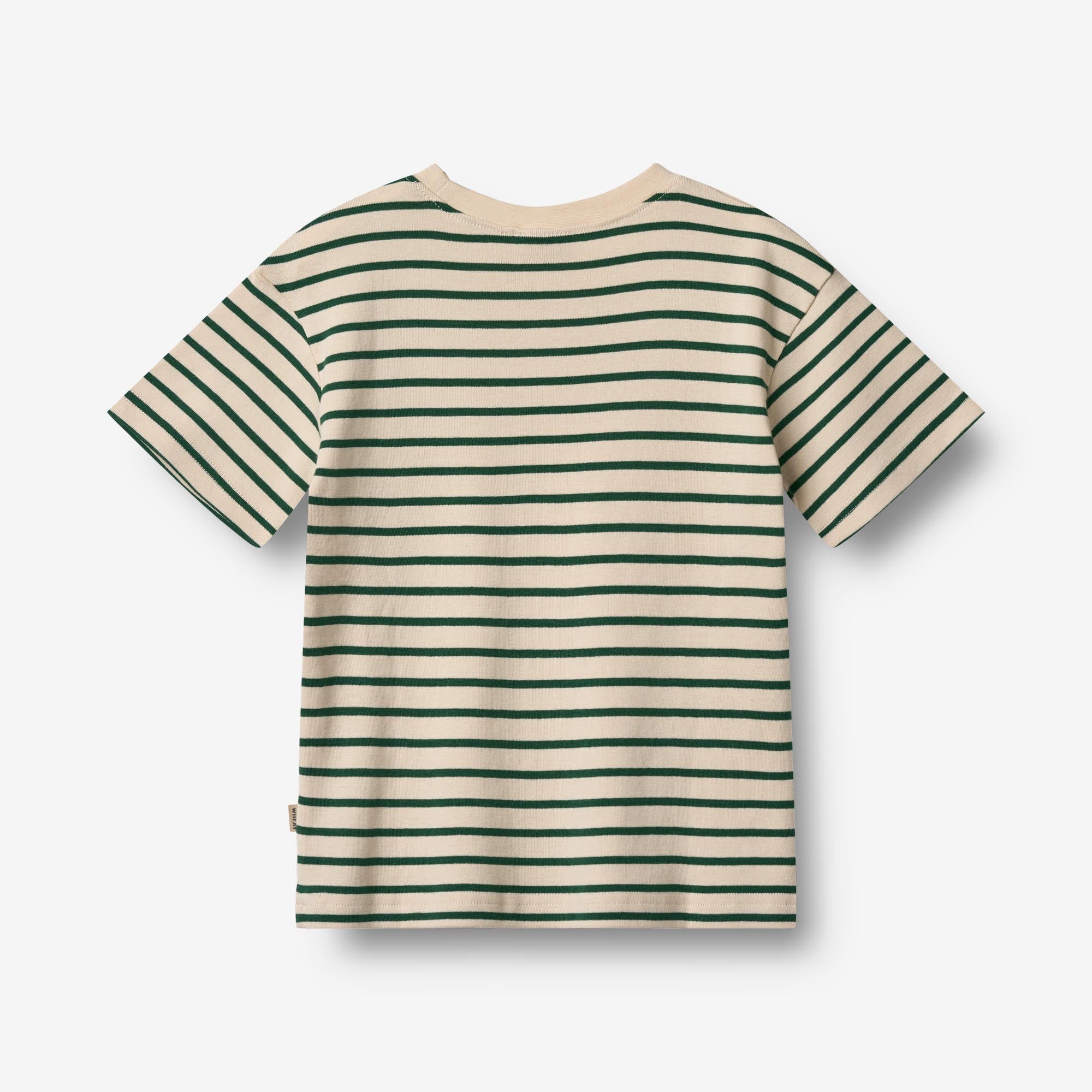 wheat-fabian-t-shirt-green-stripe-bio-baumwolle image 3