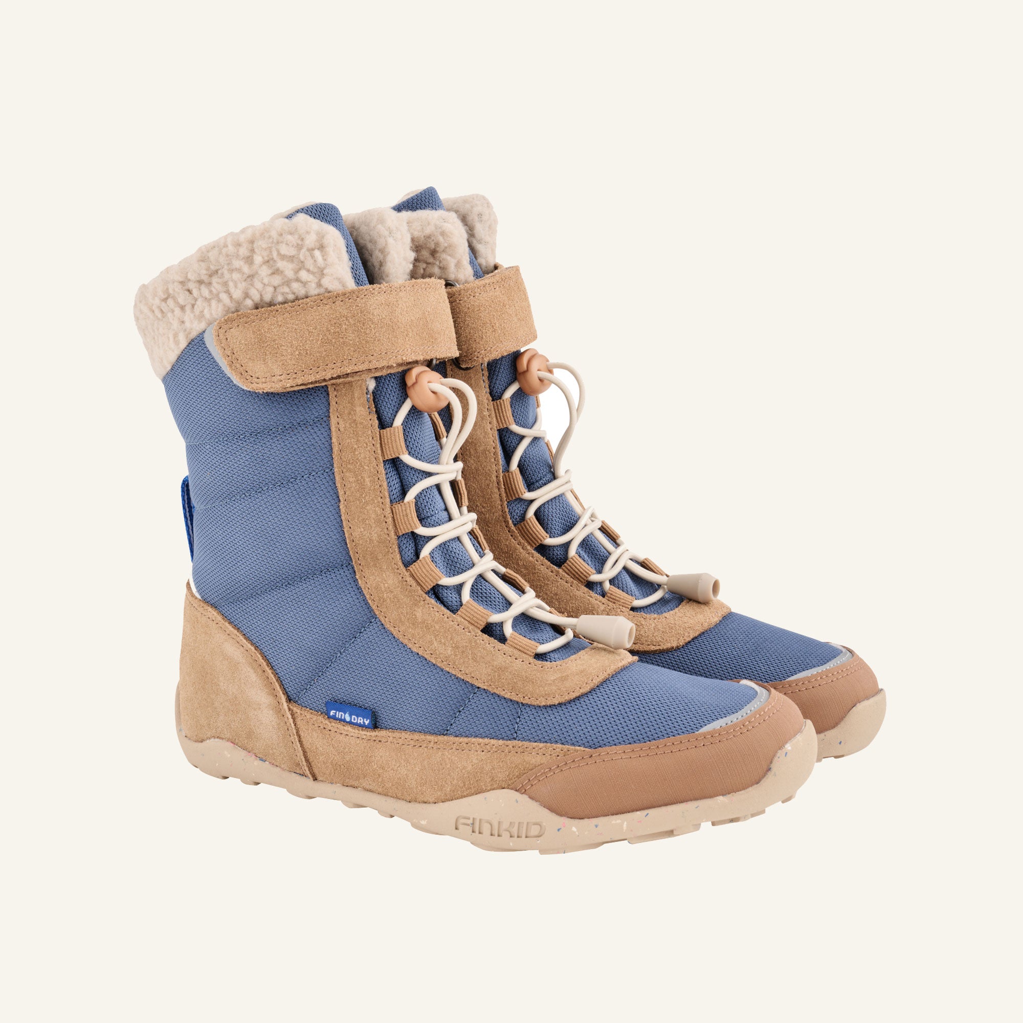 finkid-husky-jotos-winterschuhe-cedar-plum-barfu-teddyfutter image 1
