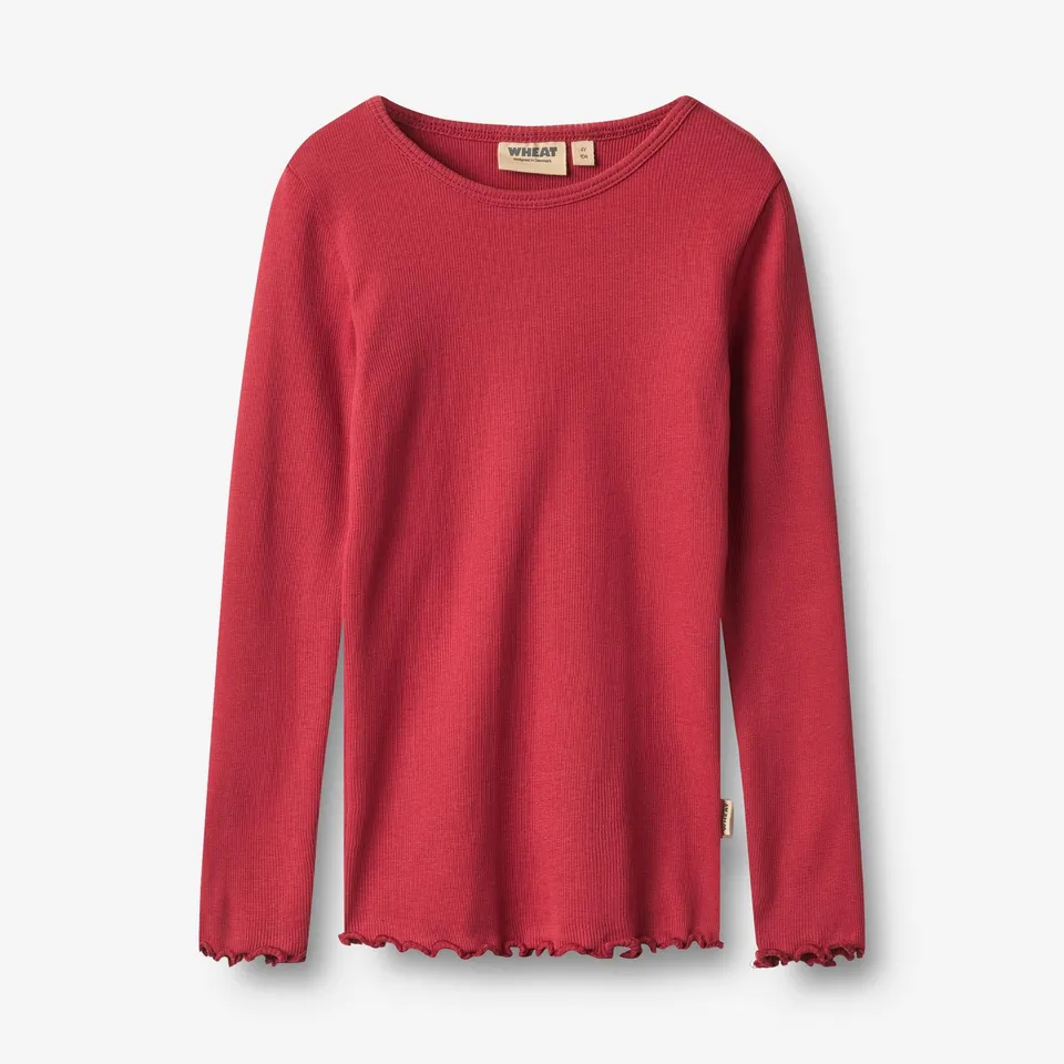 wheat-ida-t-shirt-l-s-red-cherry-bio-jersey image 1