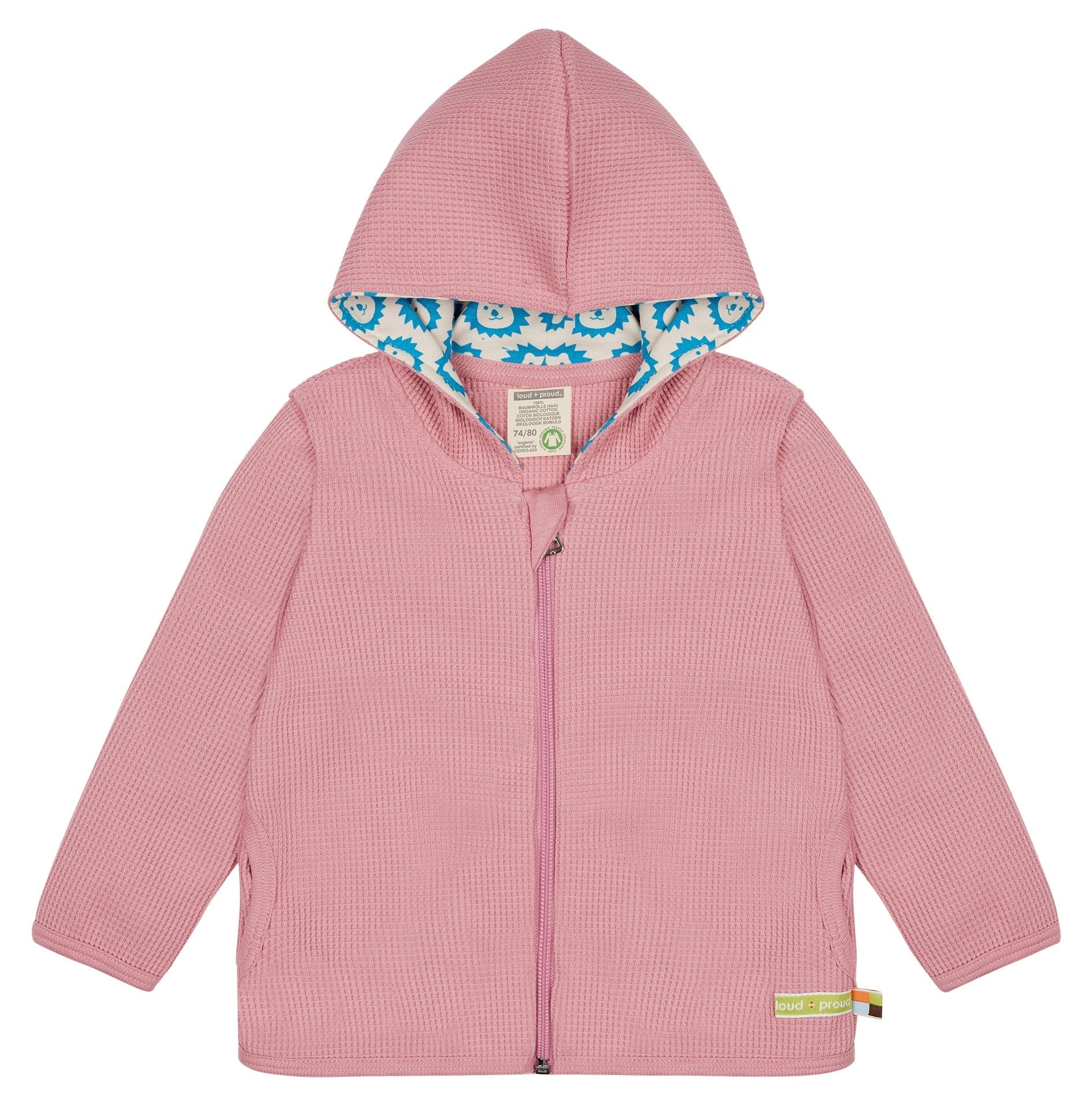 loud-proud-classics-kapuzenjacke-waffel-grey-62-68 image 5