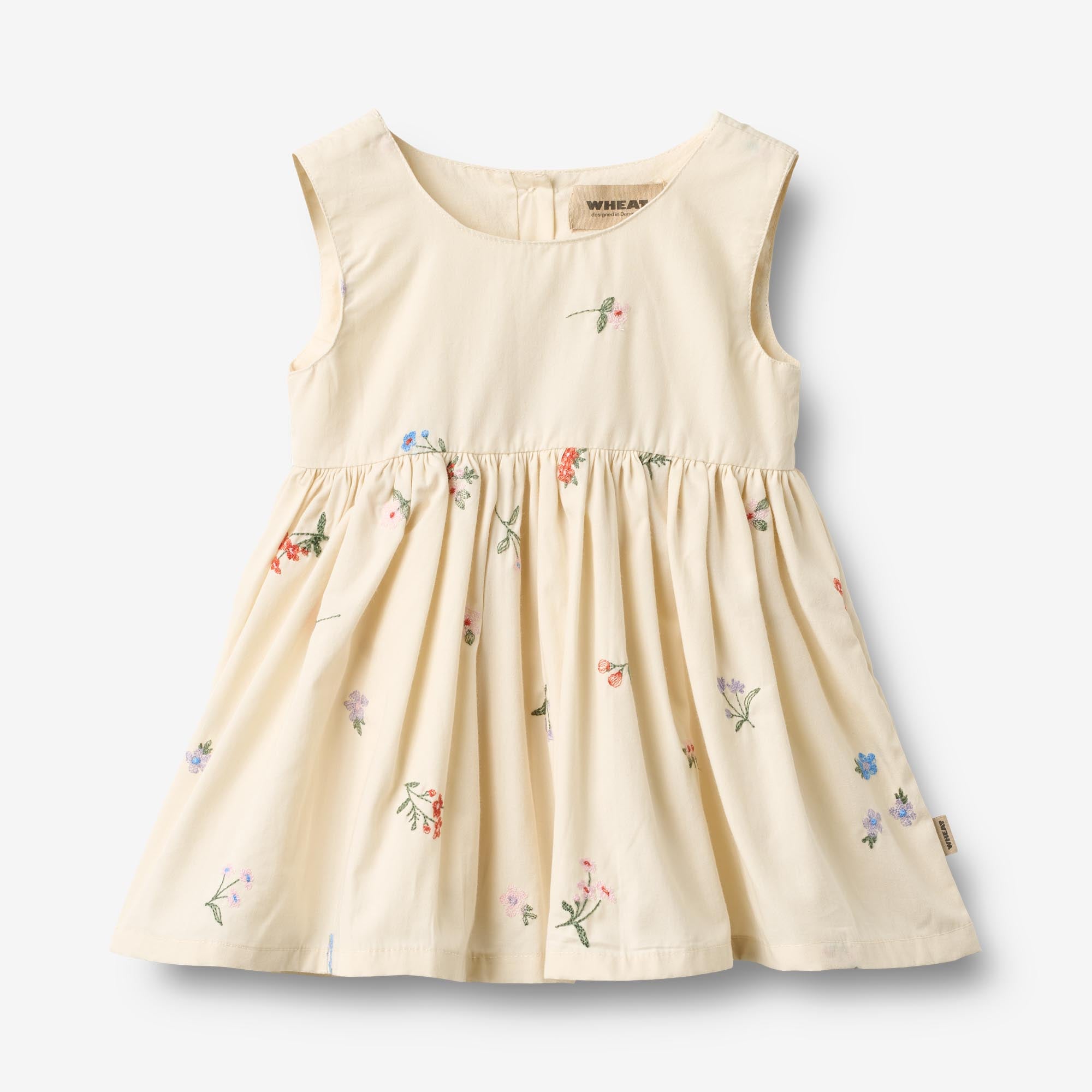 wheat-sienna-babykleid-ivory-embroidery-flowers-bio image 1
