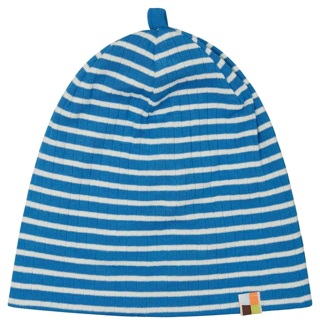 loud-proud-classics-beanie-gestreift-azur-86-92-rippe image 1