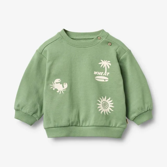 wheat-elliot-sweatshirt-baby-jade-green-bio-baumwolle image 1
