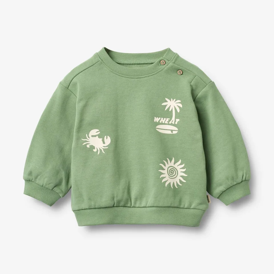 wheat-elliot-sweatshirt-baby-jade-green-bio-baumwolle image 1