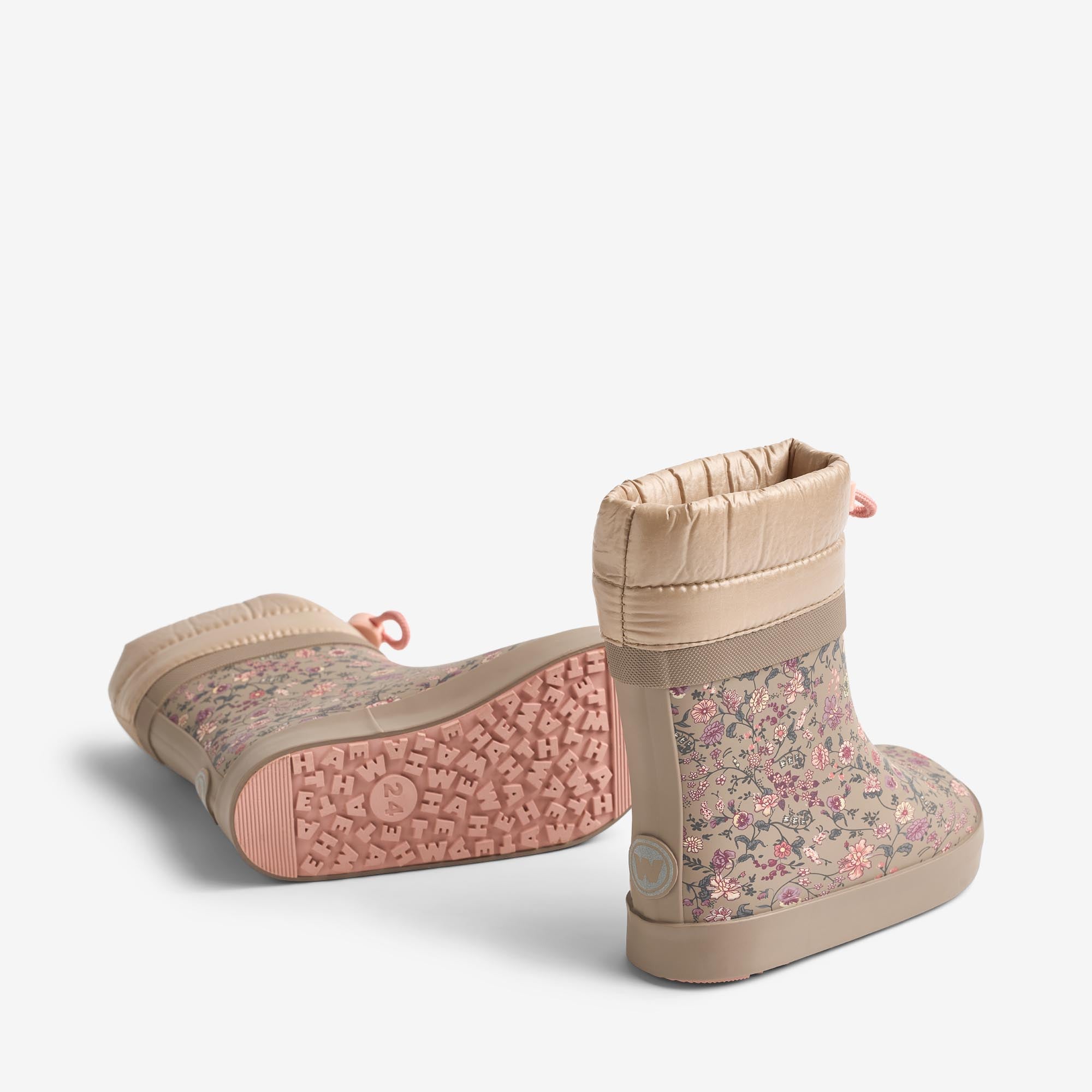 wheat-arden-thermo-gummistiefel-portabella-flowers-barfu image 4