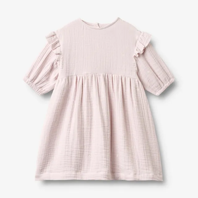 wheat-gro-kleid-3-4-arm-lila-blumen-bio image 1