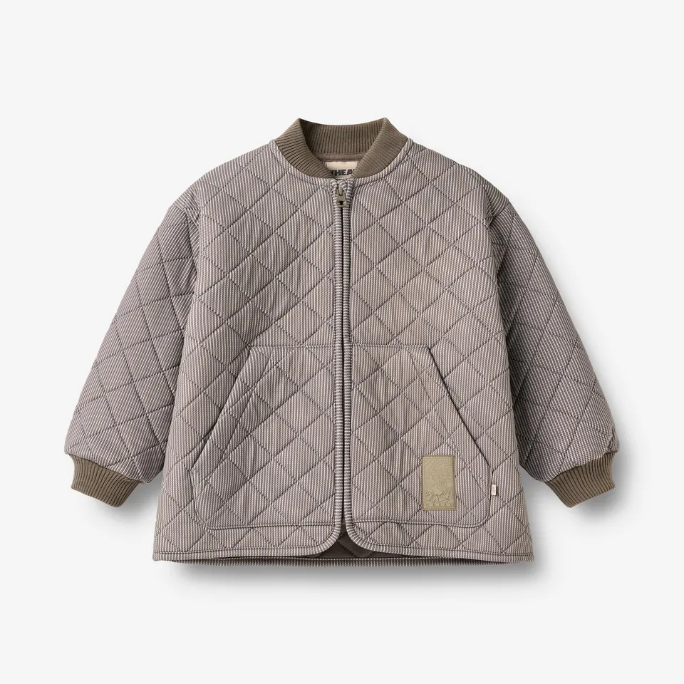 wheat-vando-thermo-jacke-brown-stripe-kinder image 1