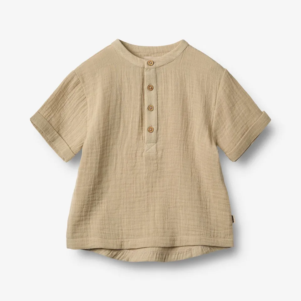 wheat-svend-kurzarmhemd-soft-sand-bio-baumwolle image 1