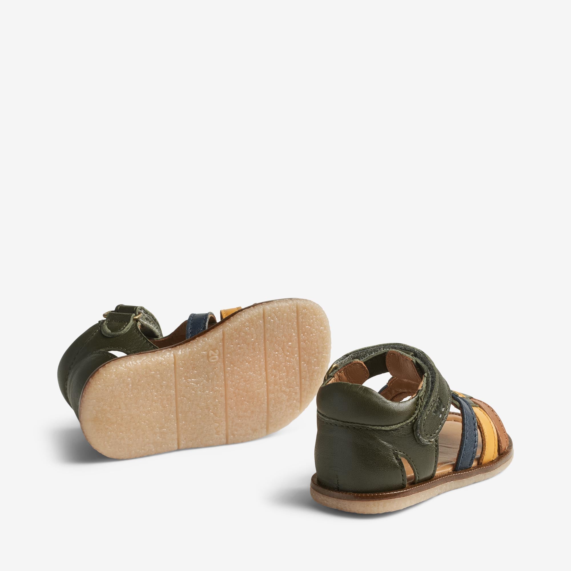 wheat-bray-sandale-green-leder-klett-unisex image 3