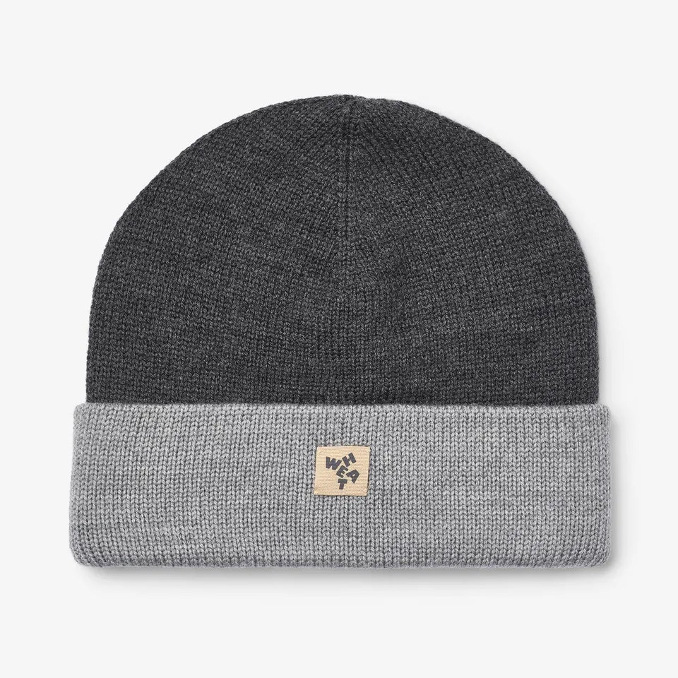 wheat-omalas-beanie-charcoal-melange-merino image 1