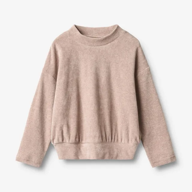 wheat-barbro-sweatshirt-melange-rose-kinder-pullover-samt image 1