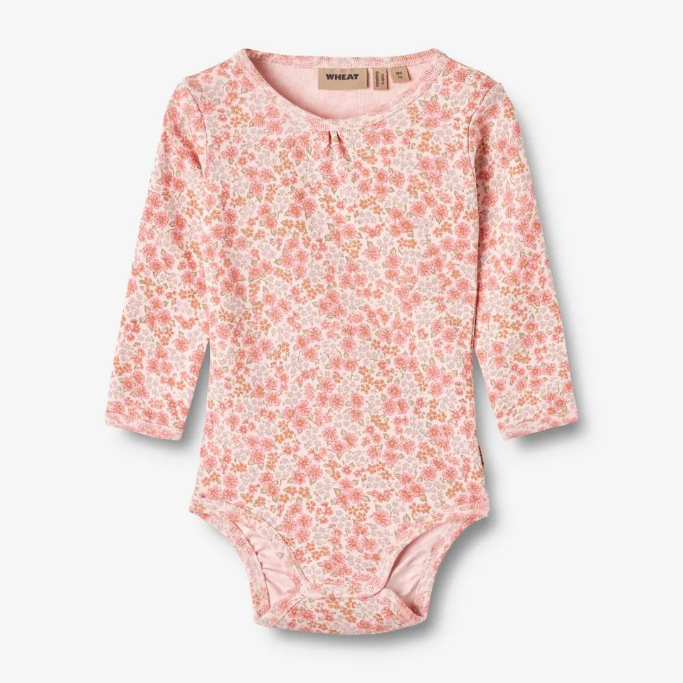 wheat-liv-langarmbody-rose-flowers-bio-baumwolle image 1