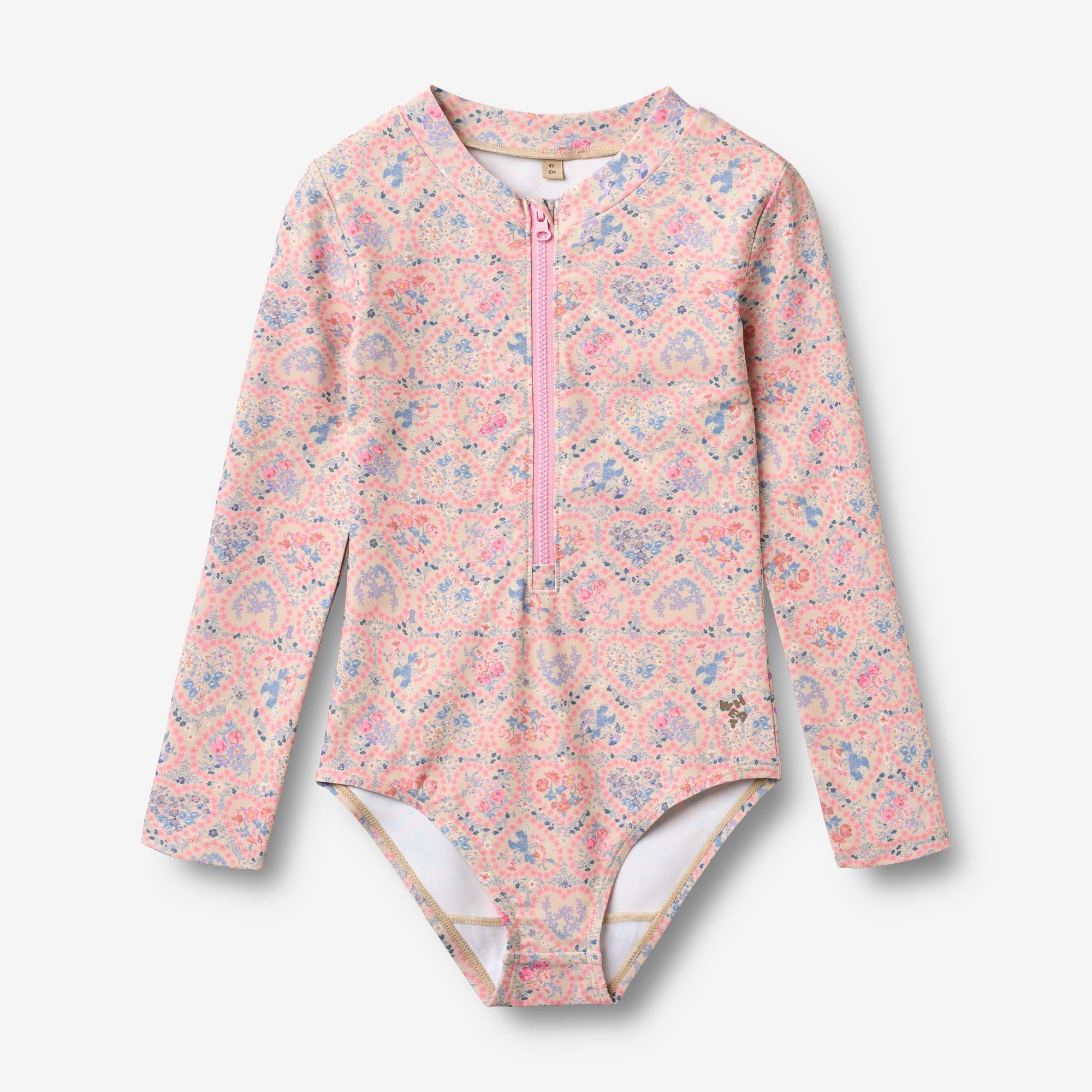wheat-margot-badeanzug-pink-heart-flowers-uv-40-langarm image 1