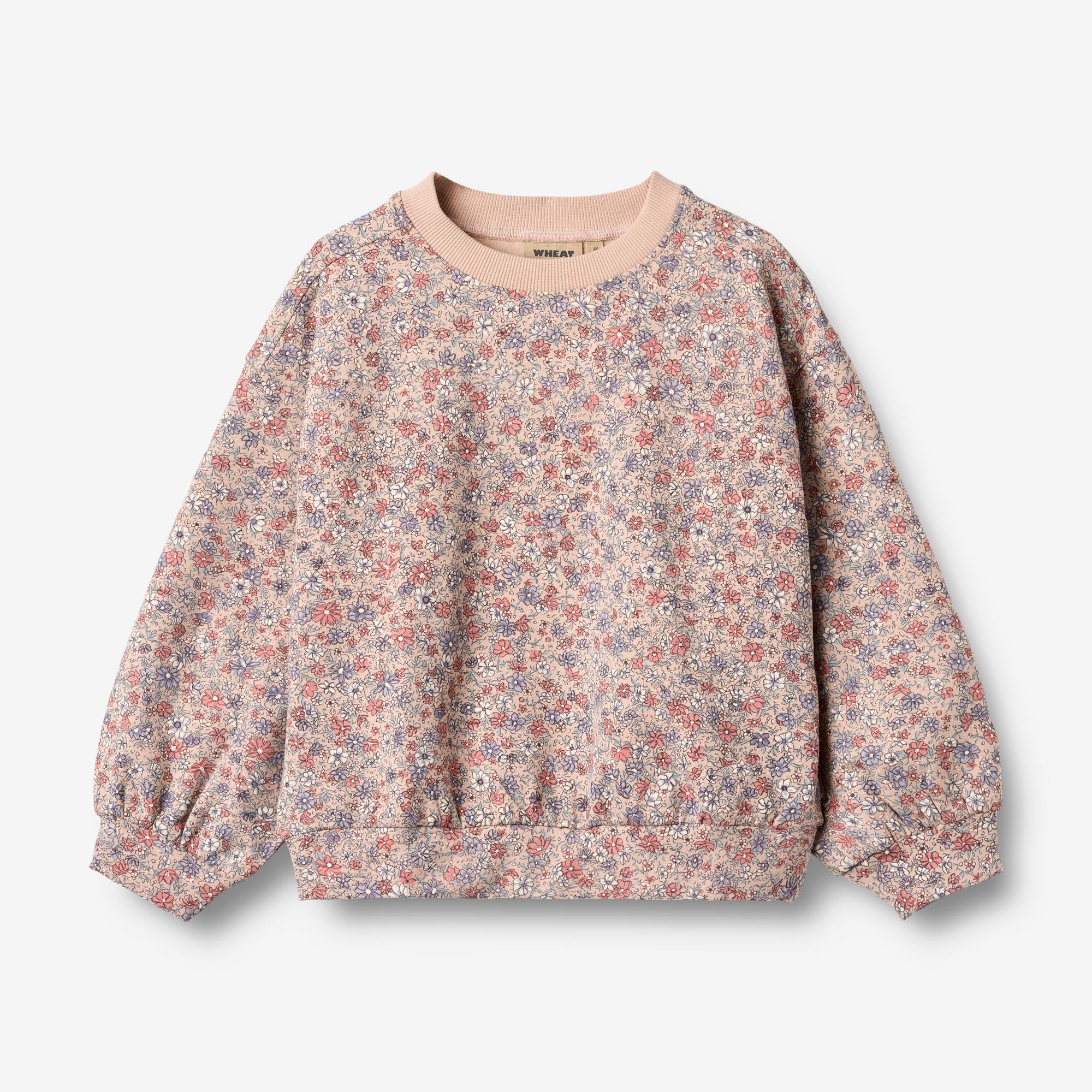 wheat-lia-sweatshirt-rose-dust-flowers-bio-baumwolle image 1